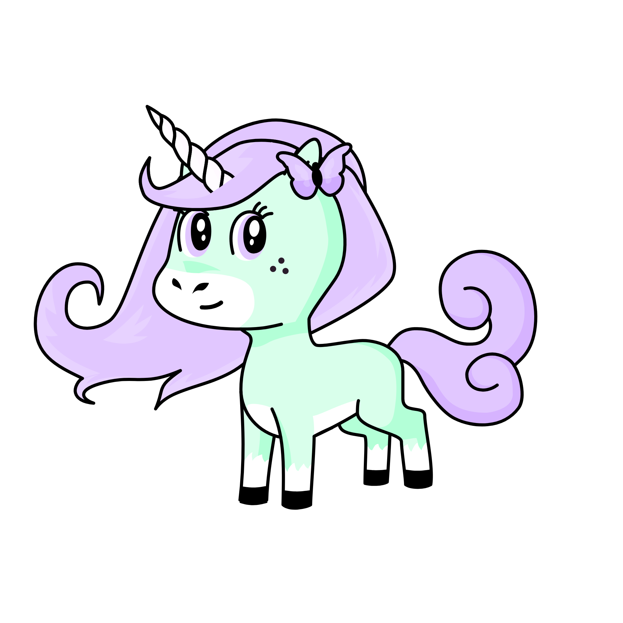 Glossy , the unicorn