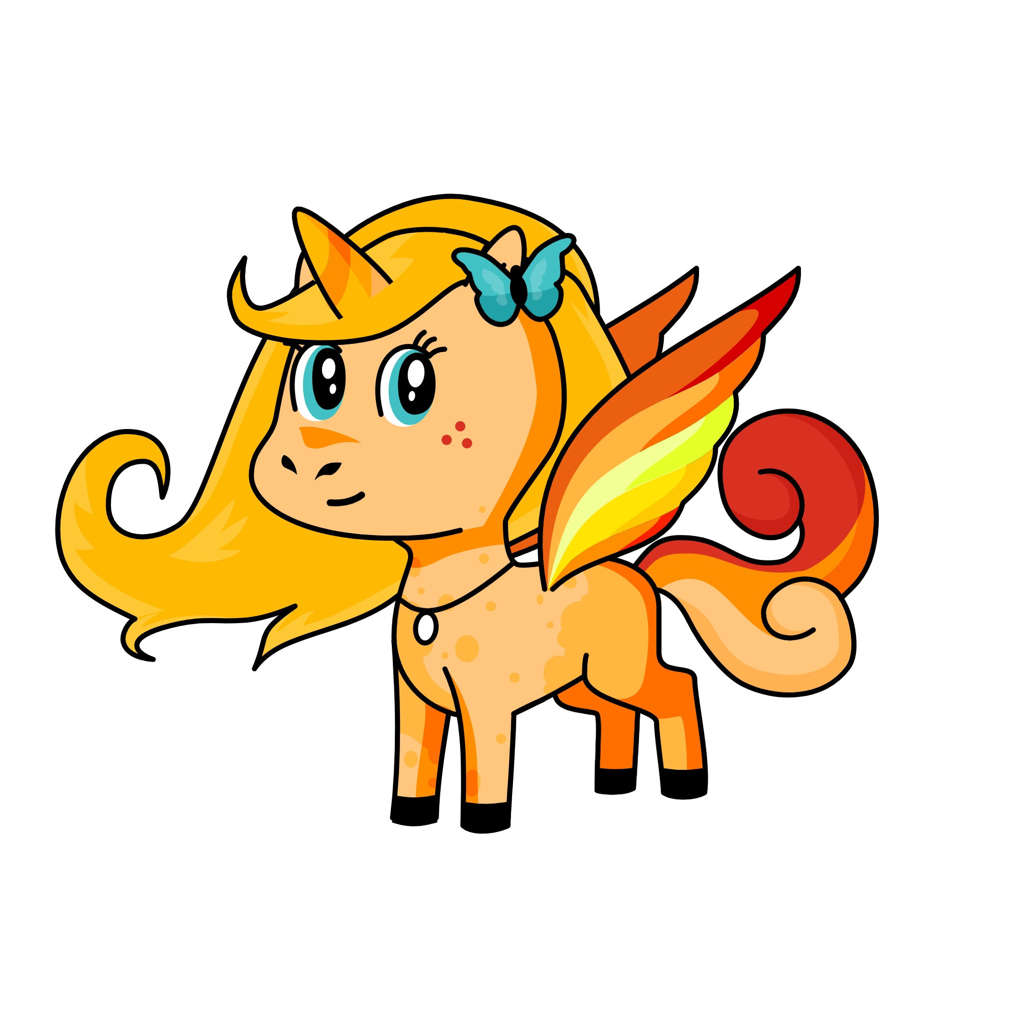 Princess Flame, the unicorn