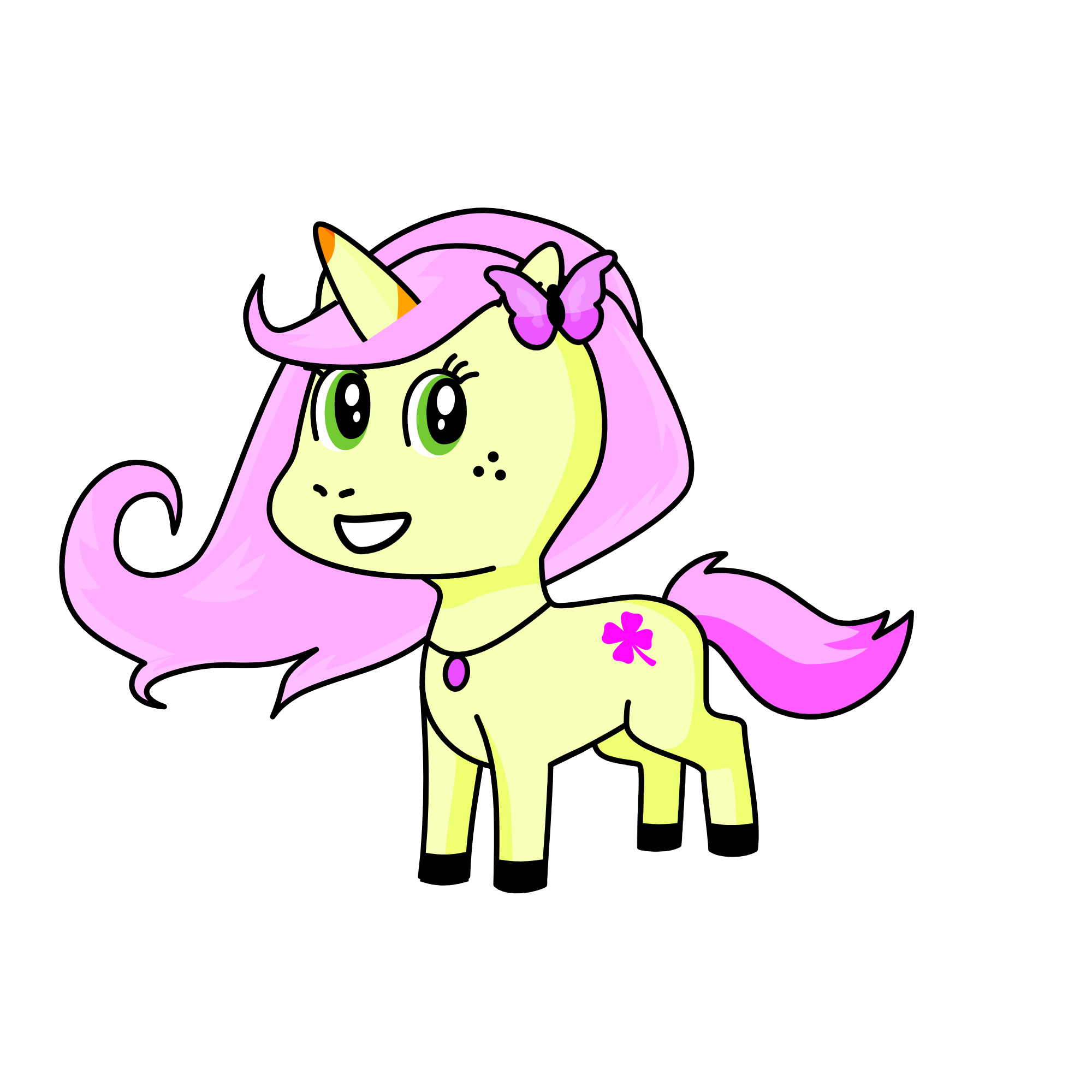 fludershy, the unicorn
