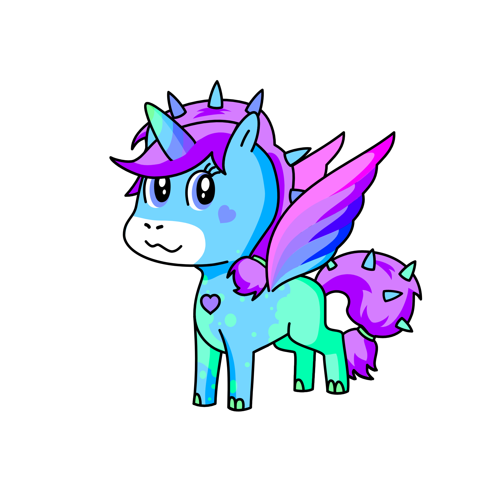 Snow Mermaid, the unicorn