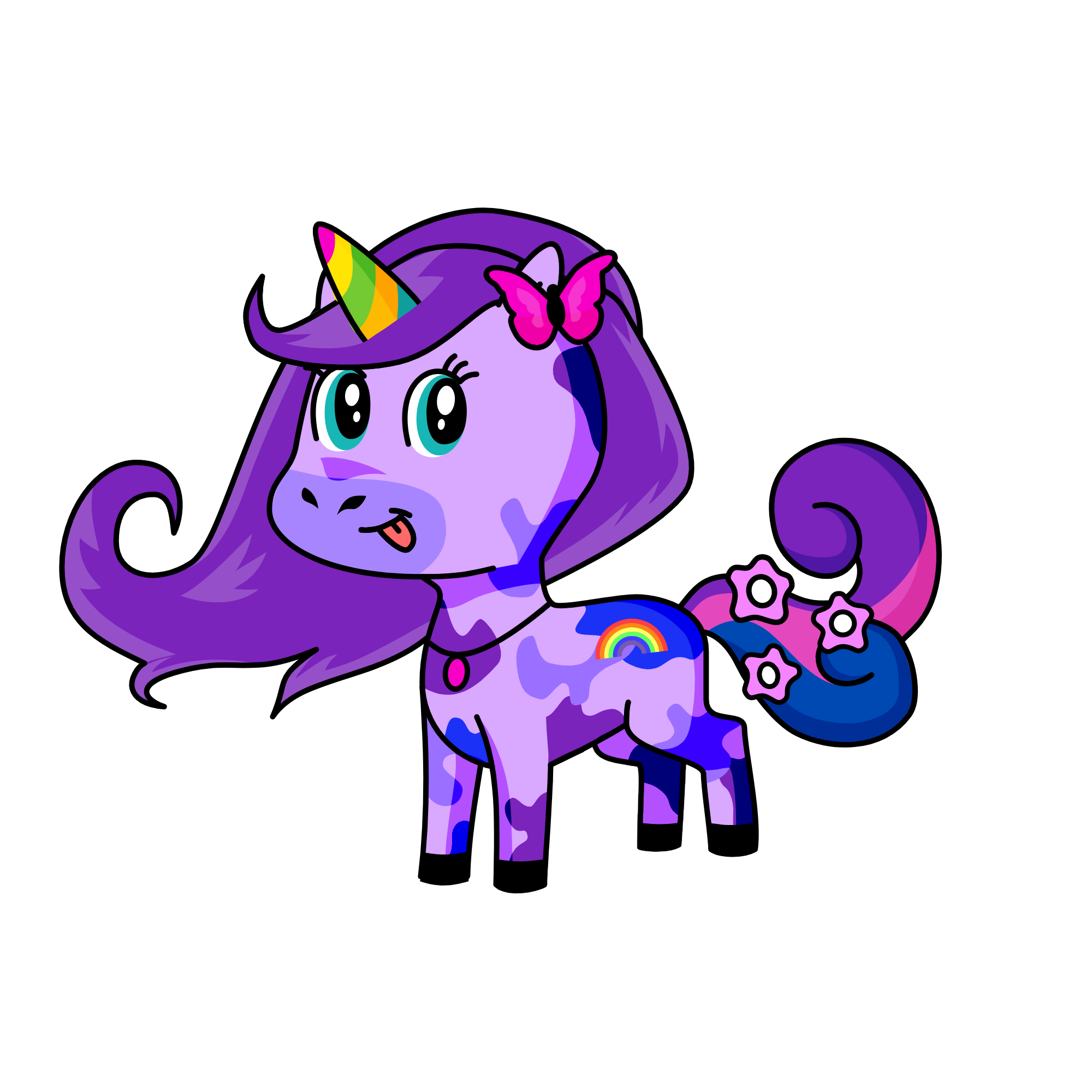 Purple UNİCORN, the unicorn
