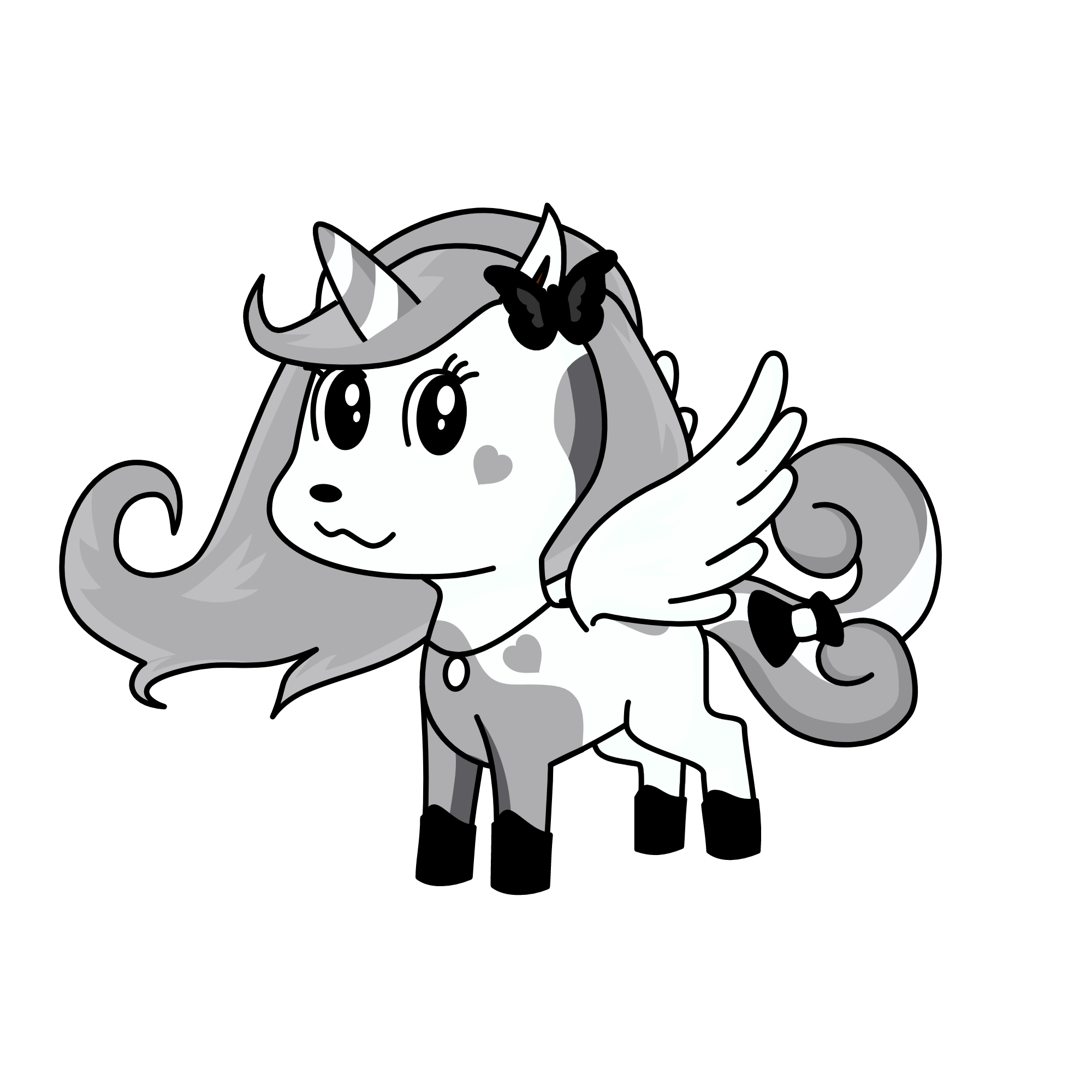 Silver, the unicorn