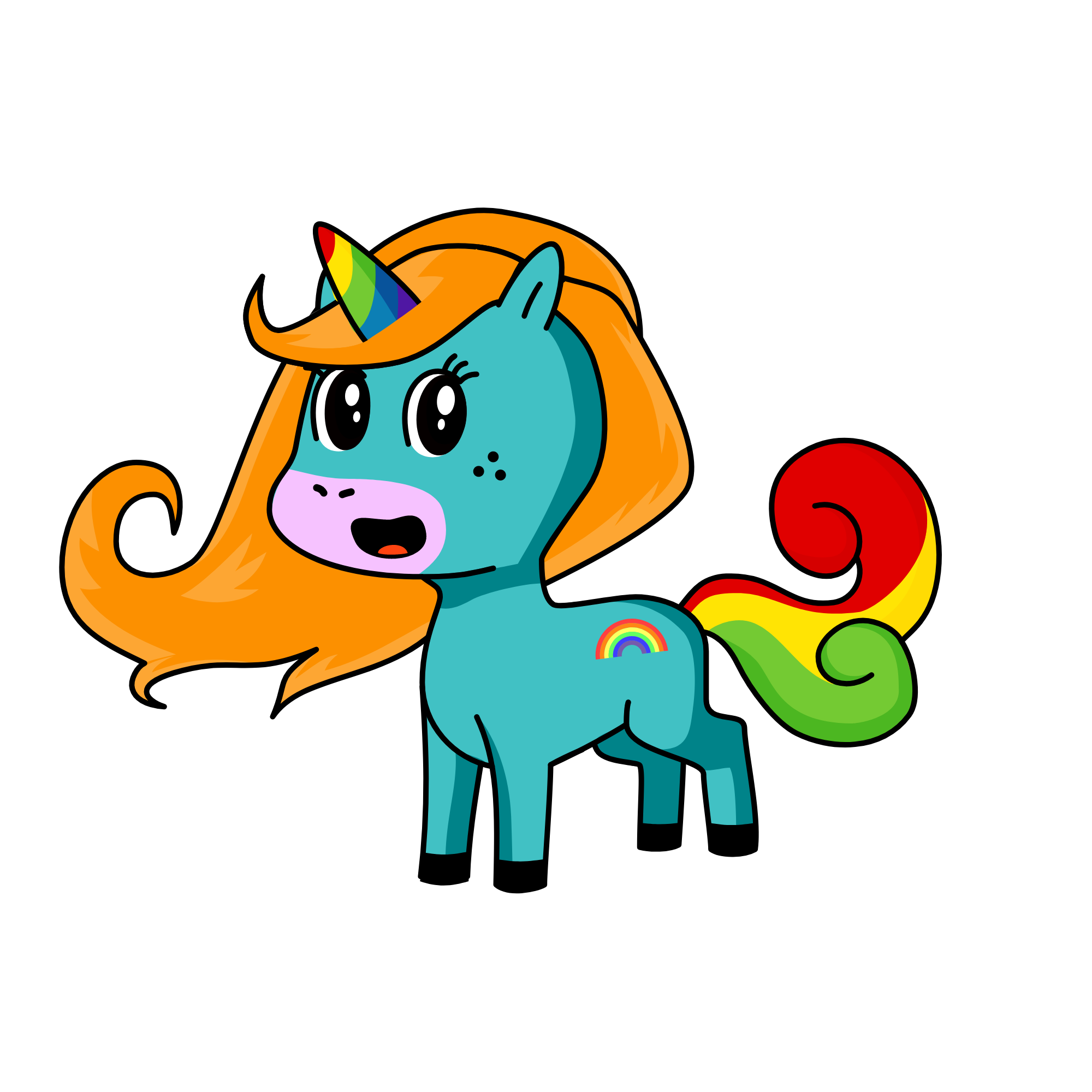 Raibow, the unicorn