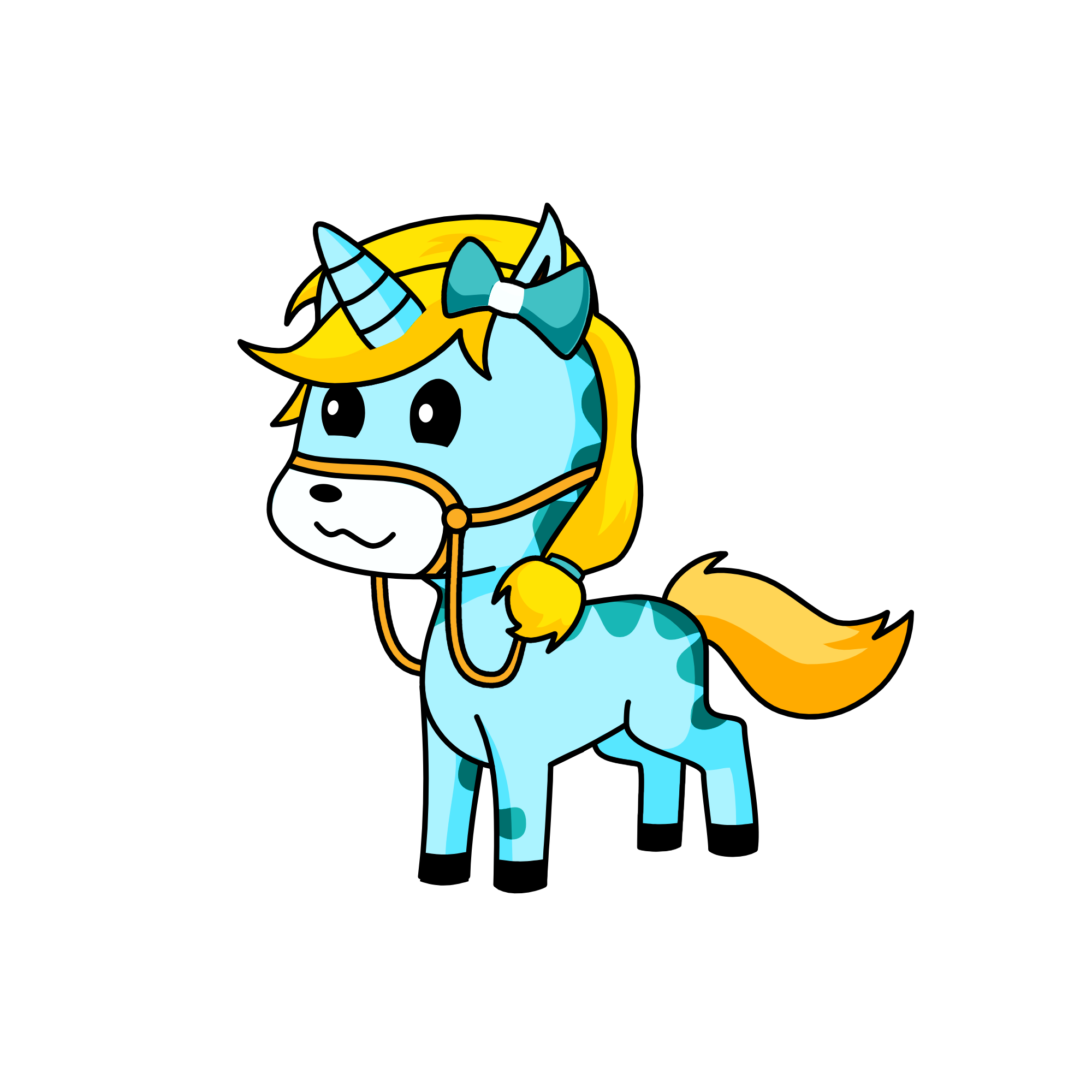 blue, the unicorn