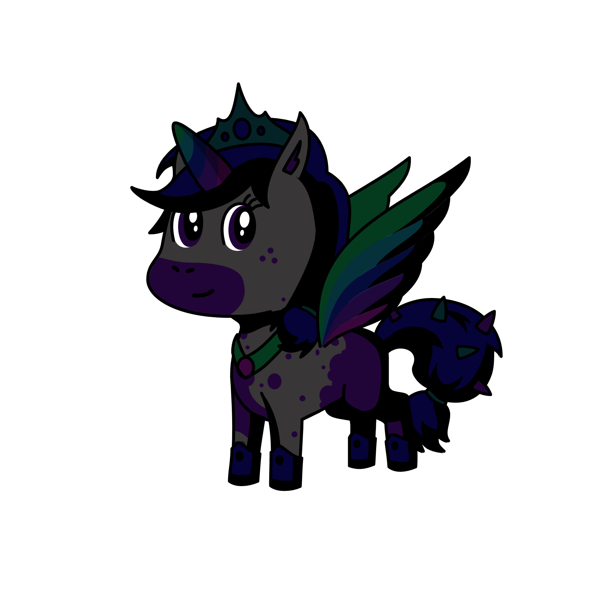 Night Queen (made at 10:9 pm), the unicorn