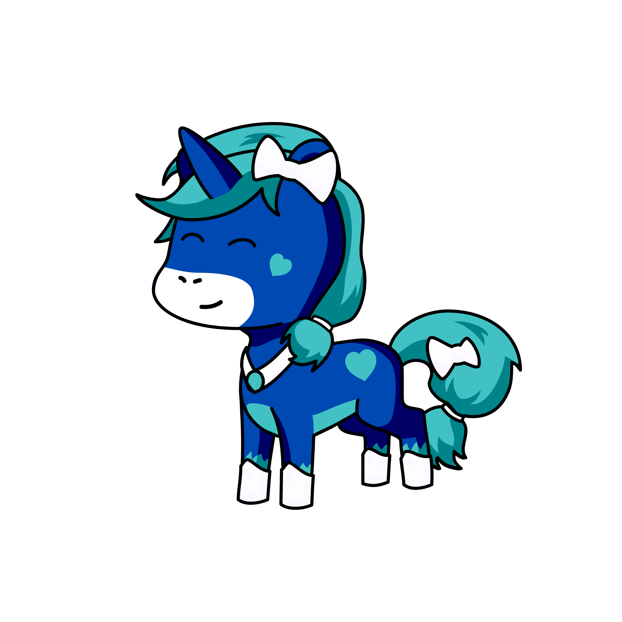 BlueCutie, the unicorn