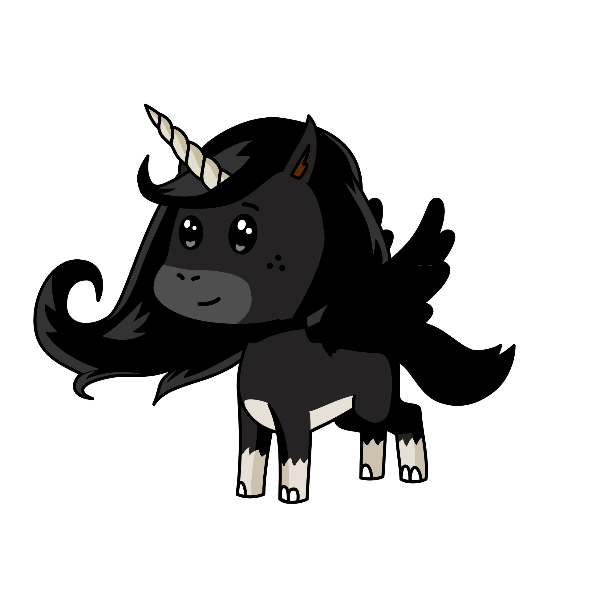 luna the night dragon, the unicorn