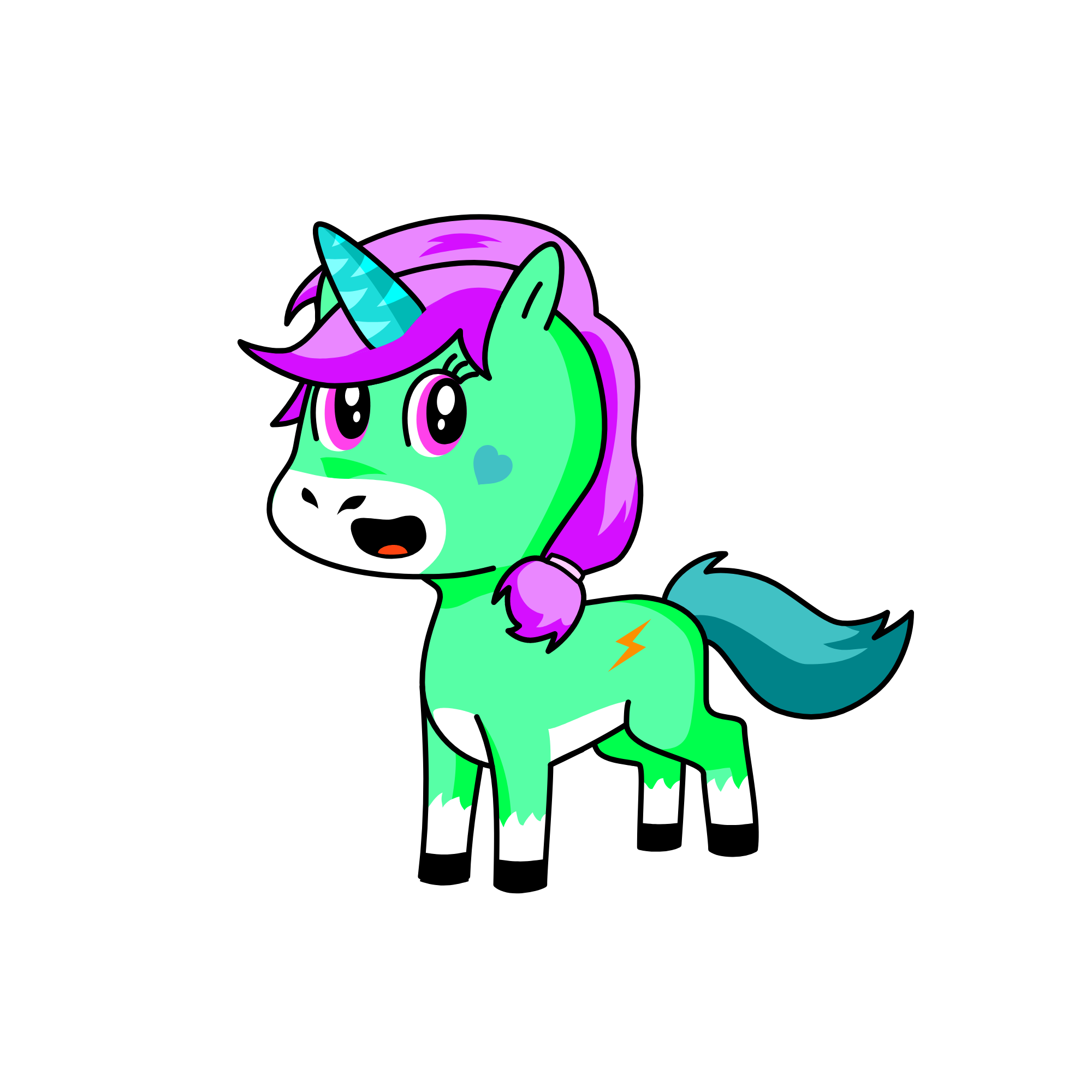pastel bomb, the unicorn