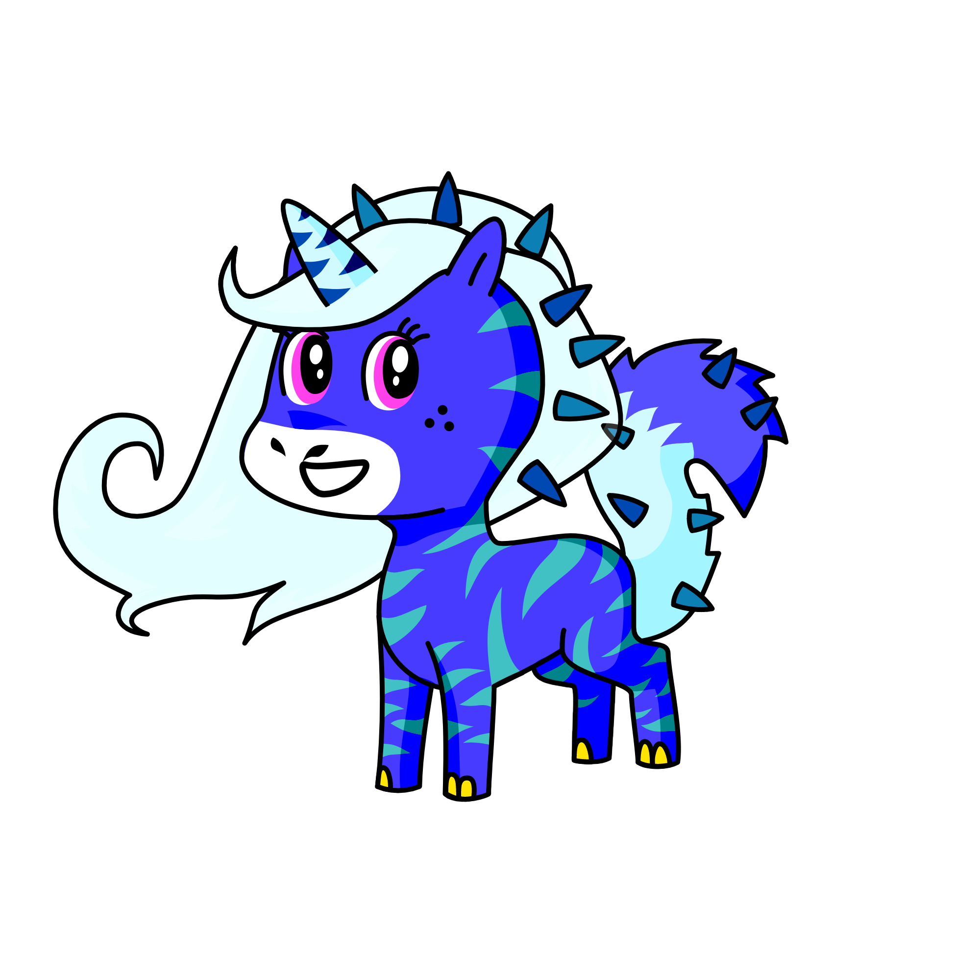 blue sweet, the unicorn