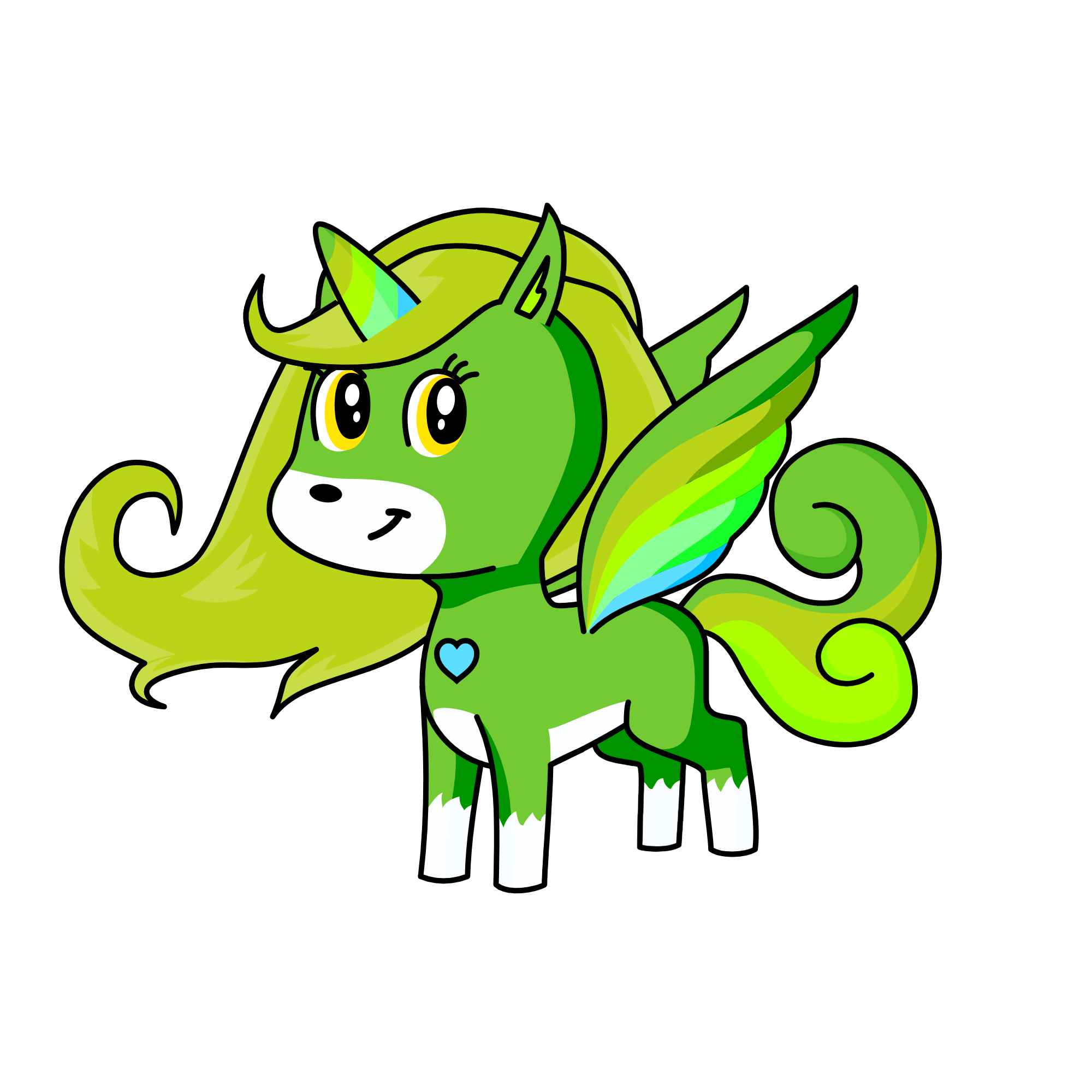 Lime, the unicorn