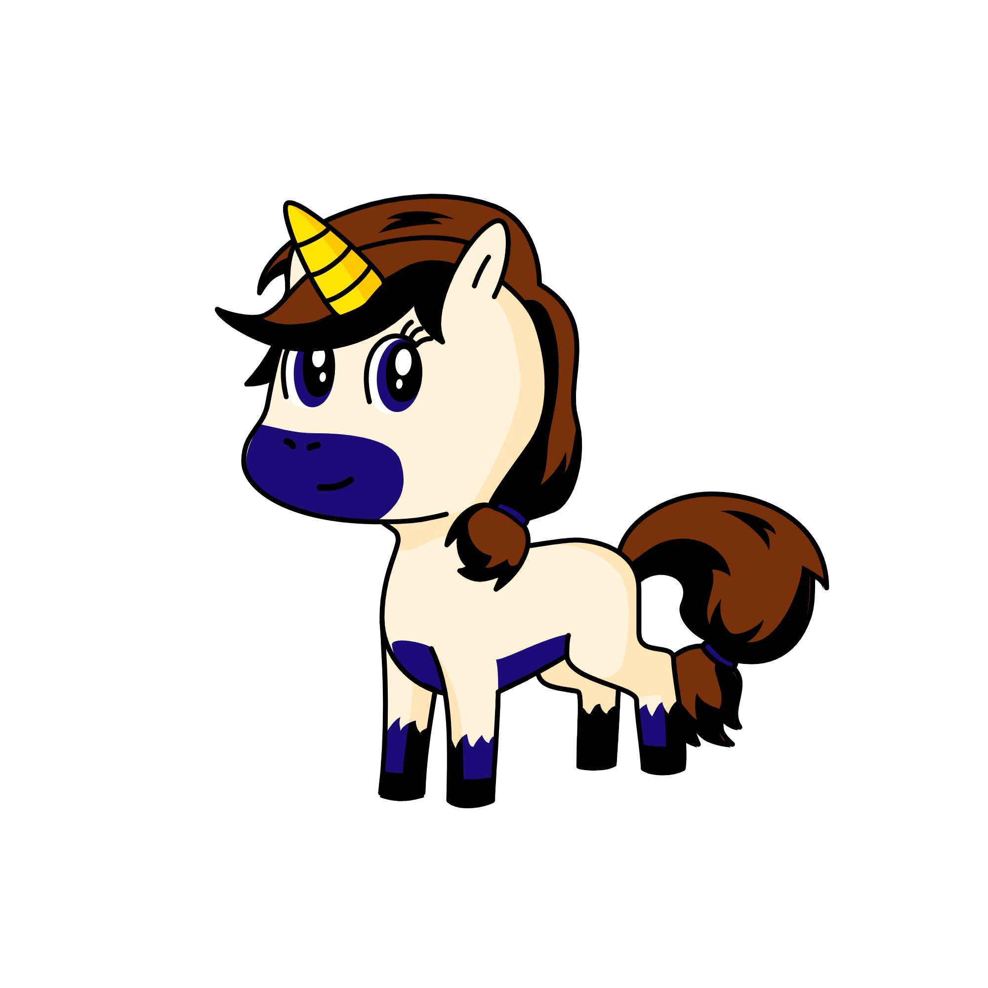 Schooltime Uniform On Unicorn, the unicorn