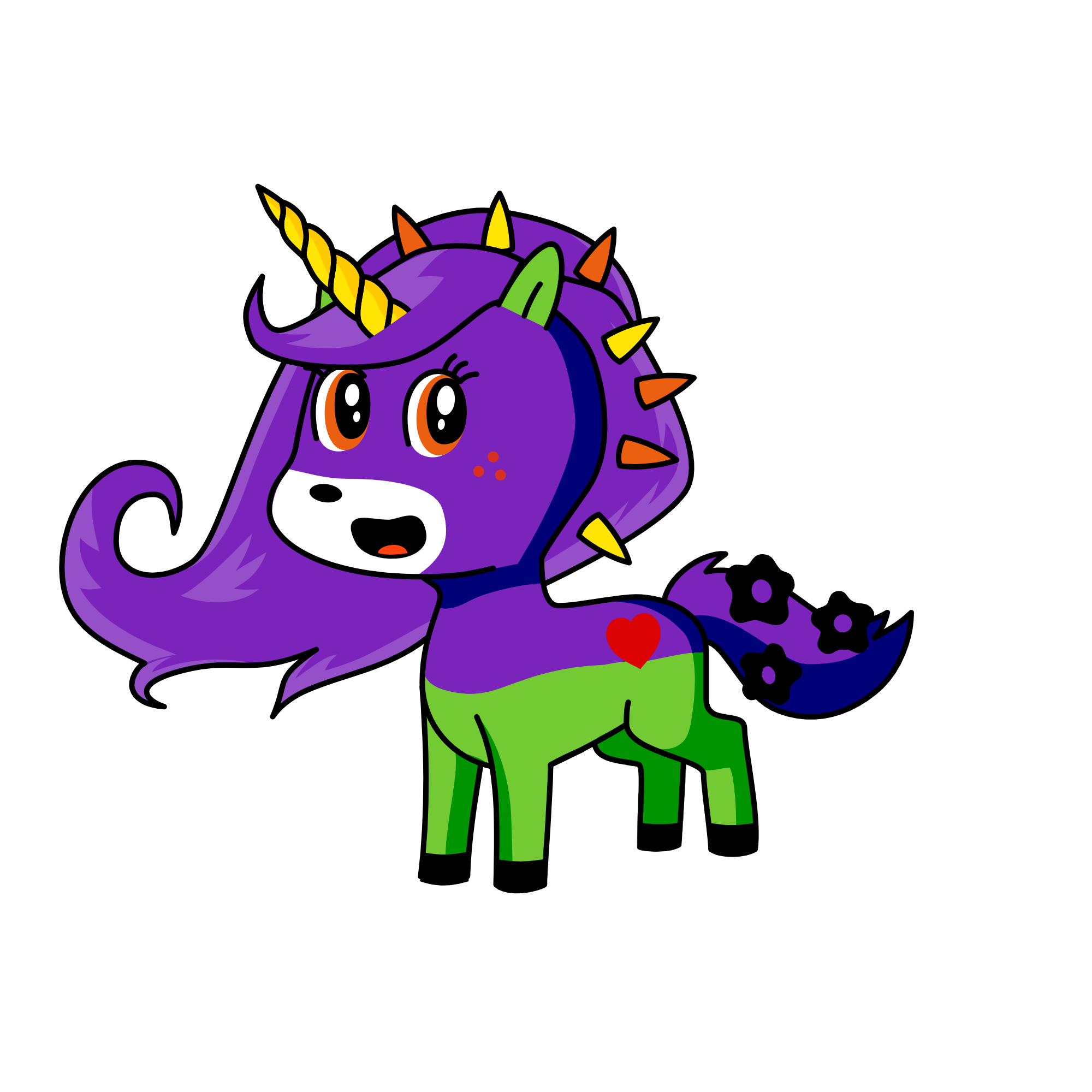 puppy, the unicorn