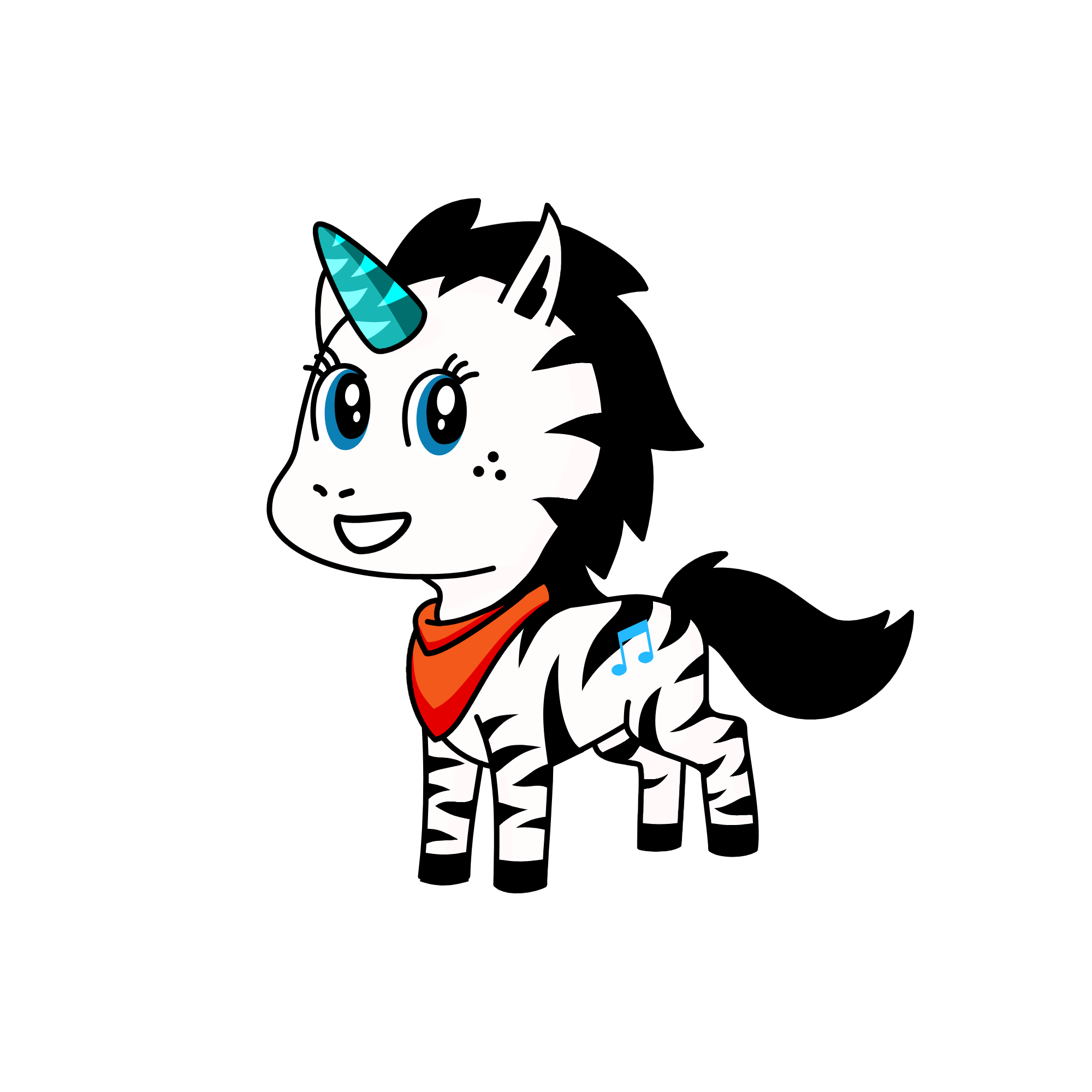 Mya the zebracorn, the unicorn