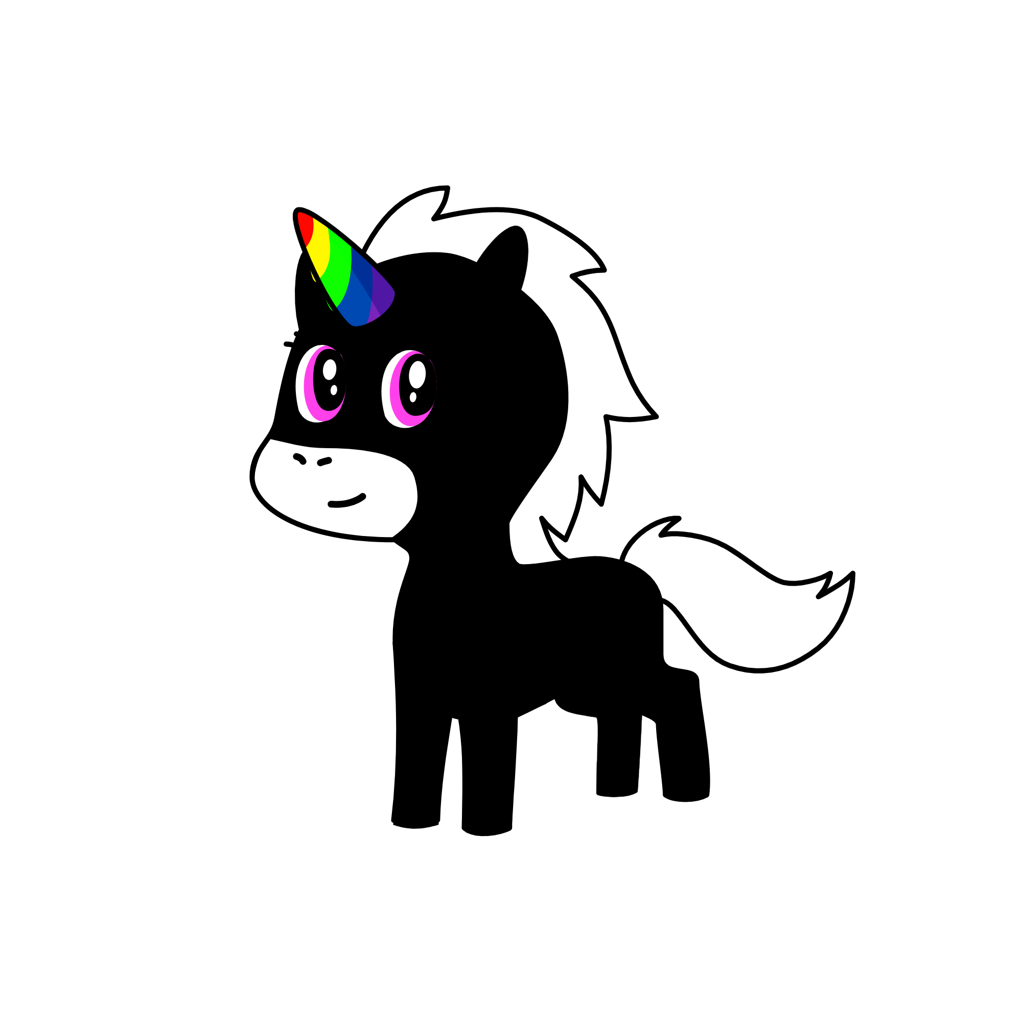 Rainbow, the unicorn