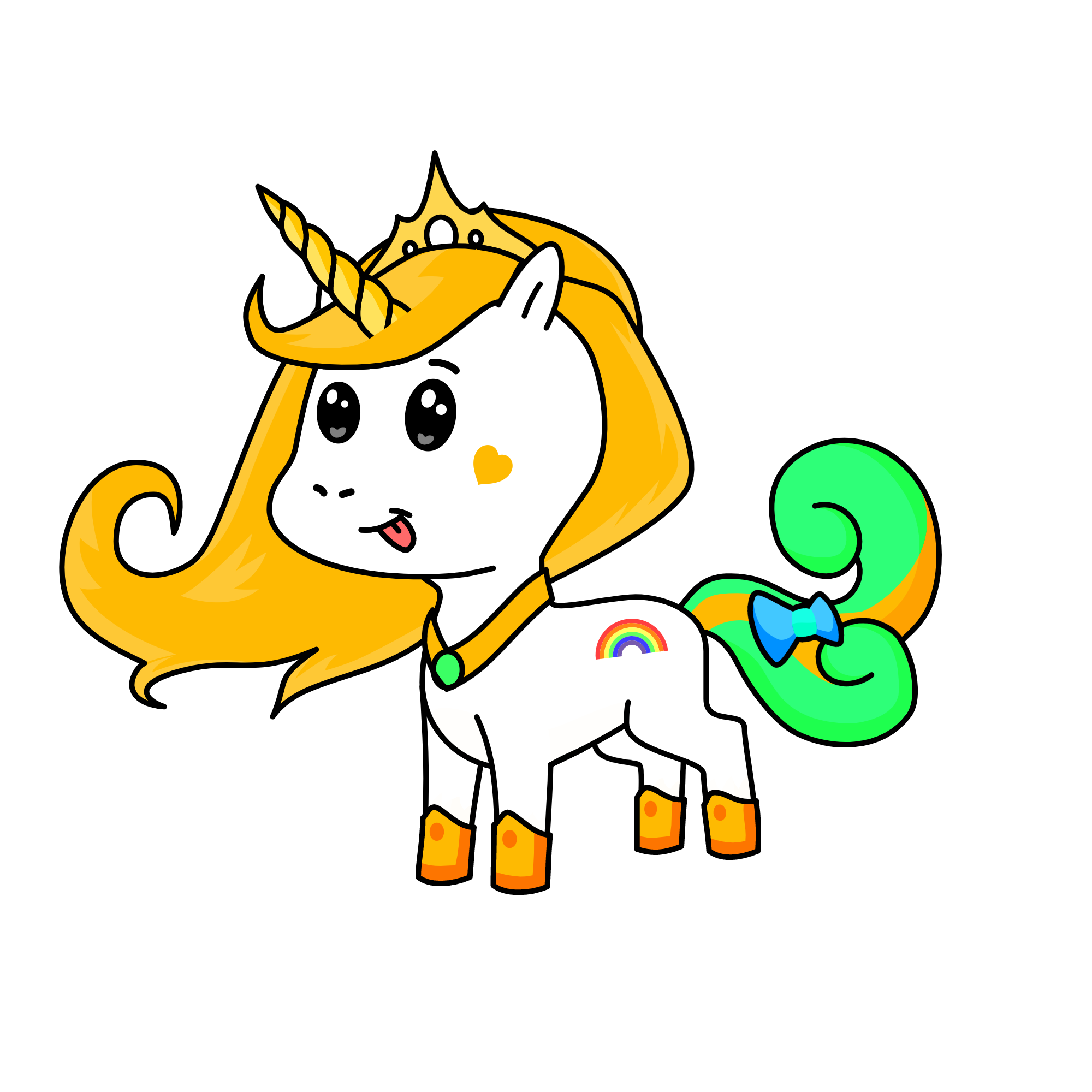 Princess Gold, the unicorn