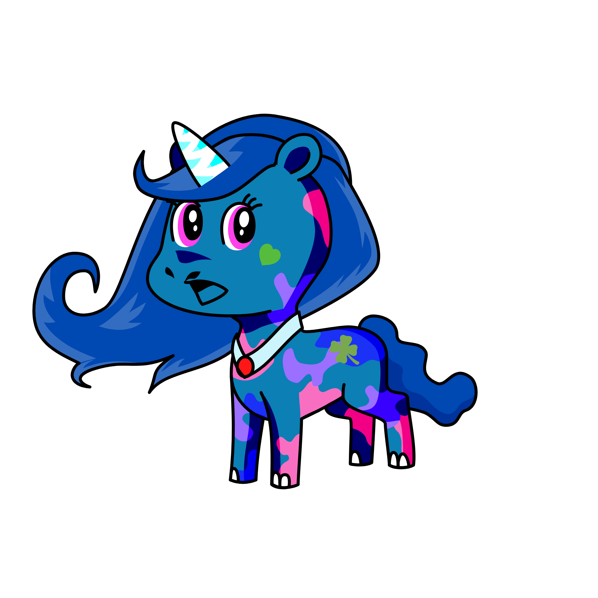 Bluy, the unicorn