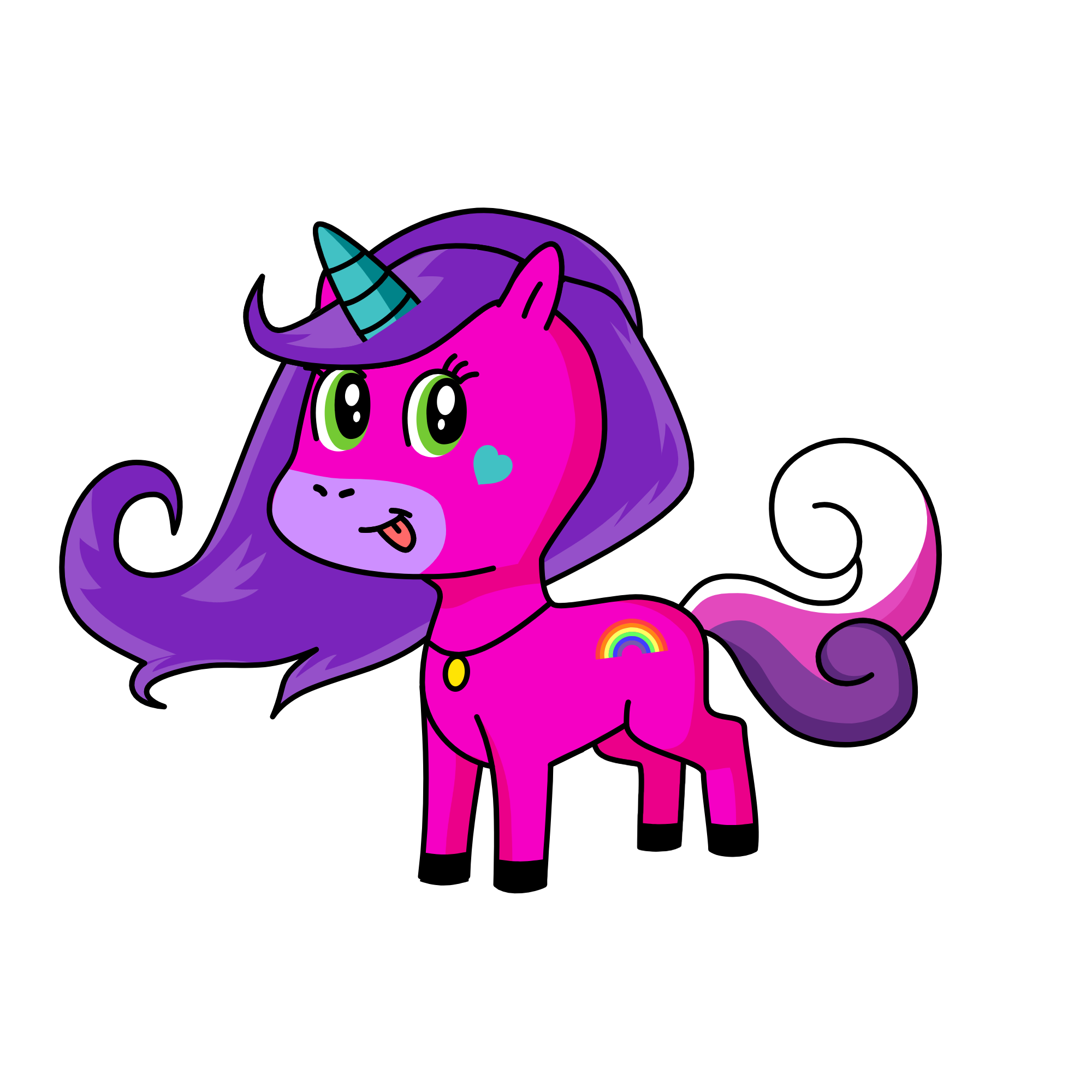 rainbowcorn, the unicorn