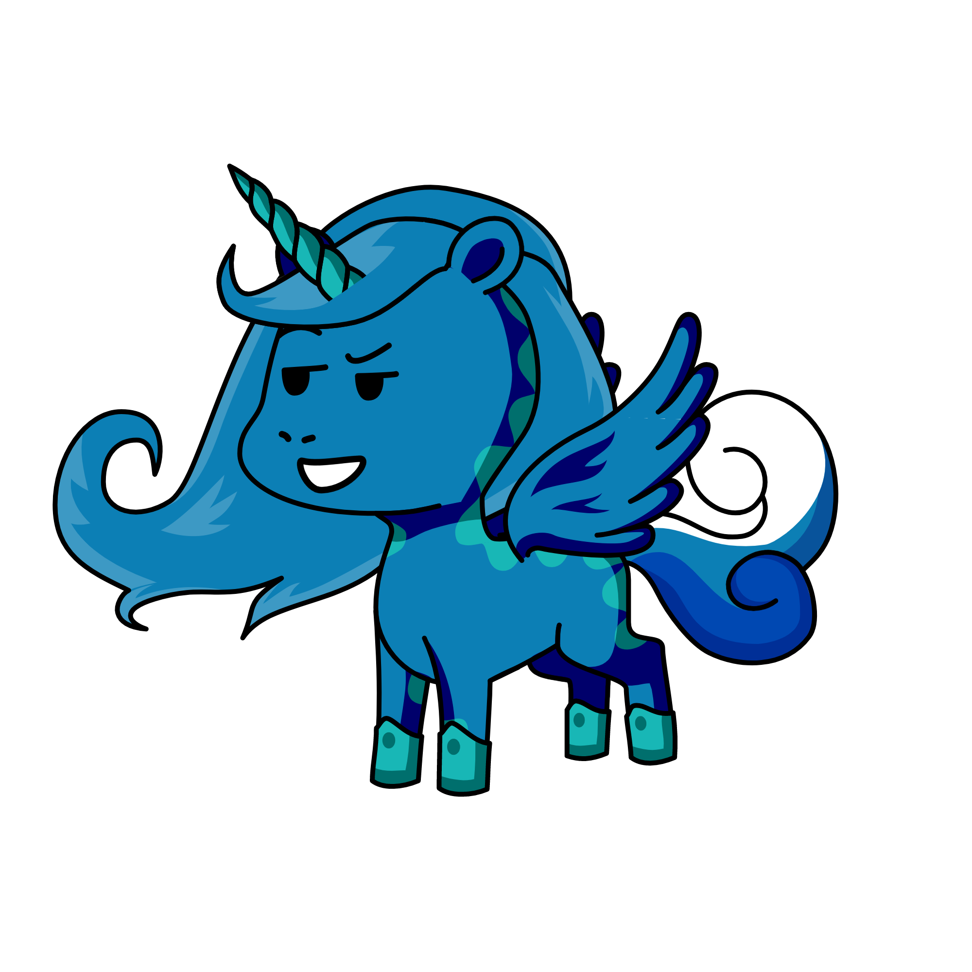 Tsunami the seawing, the unicorn