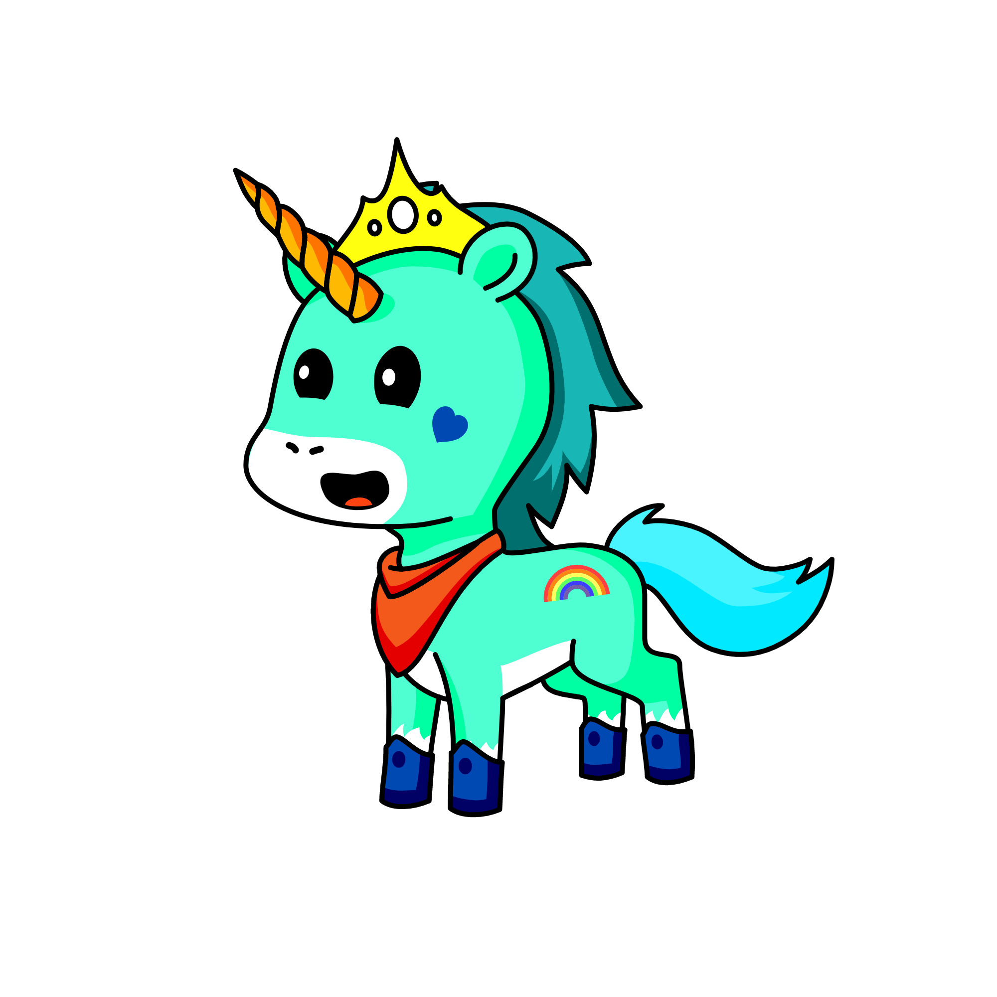 KING RAINBOW DUST, the unicorn