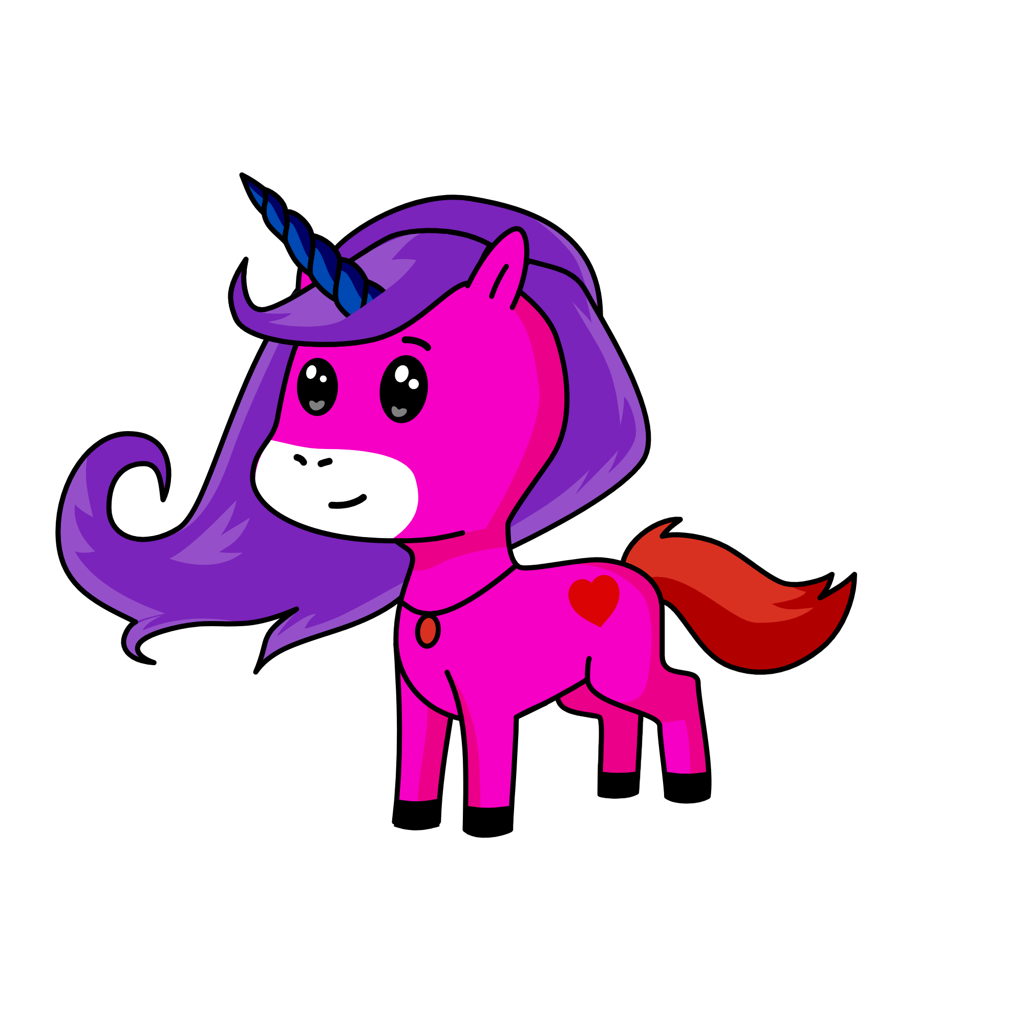 purple, the unicorn