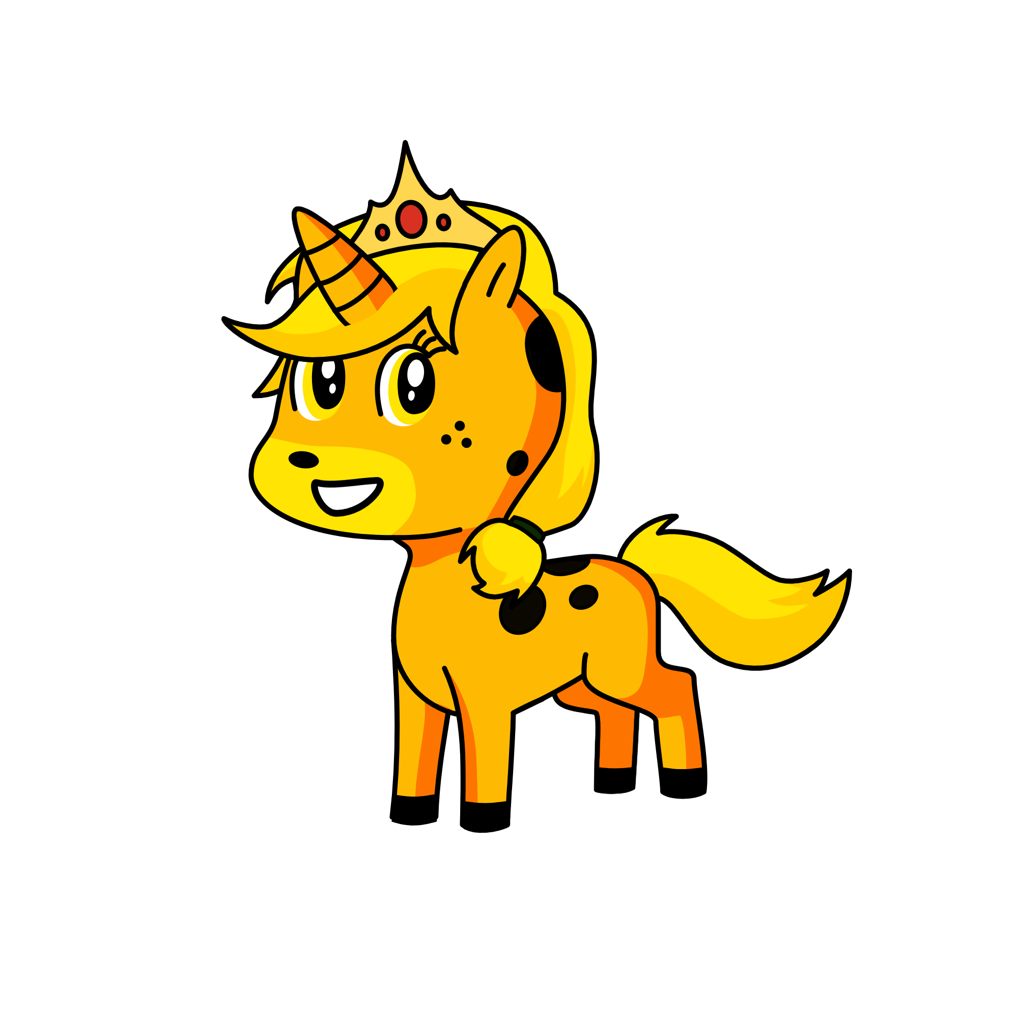 Queen Deer, the unicorn