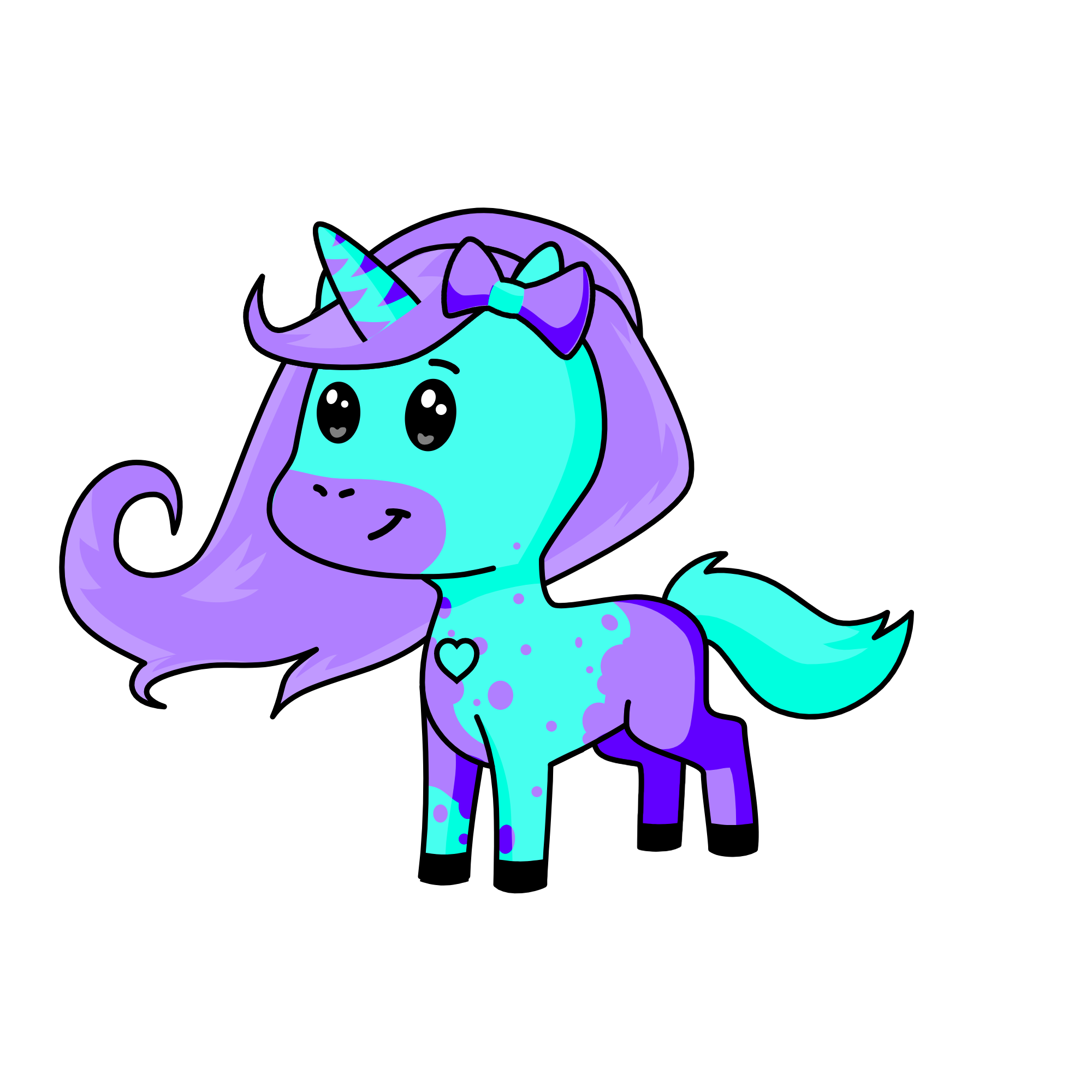 Baby pony, the unicorn