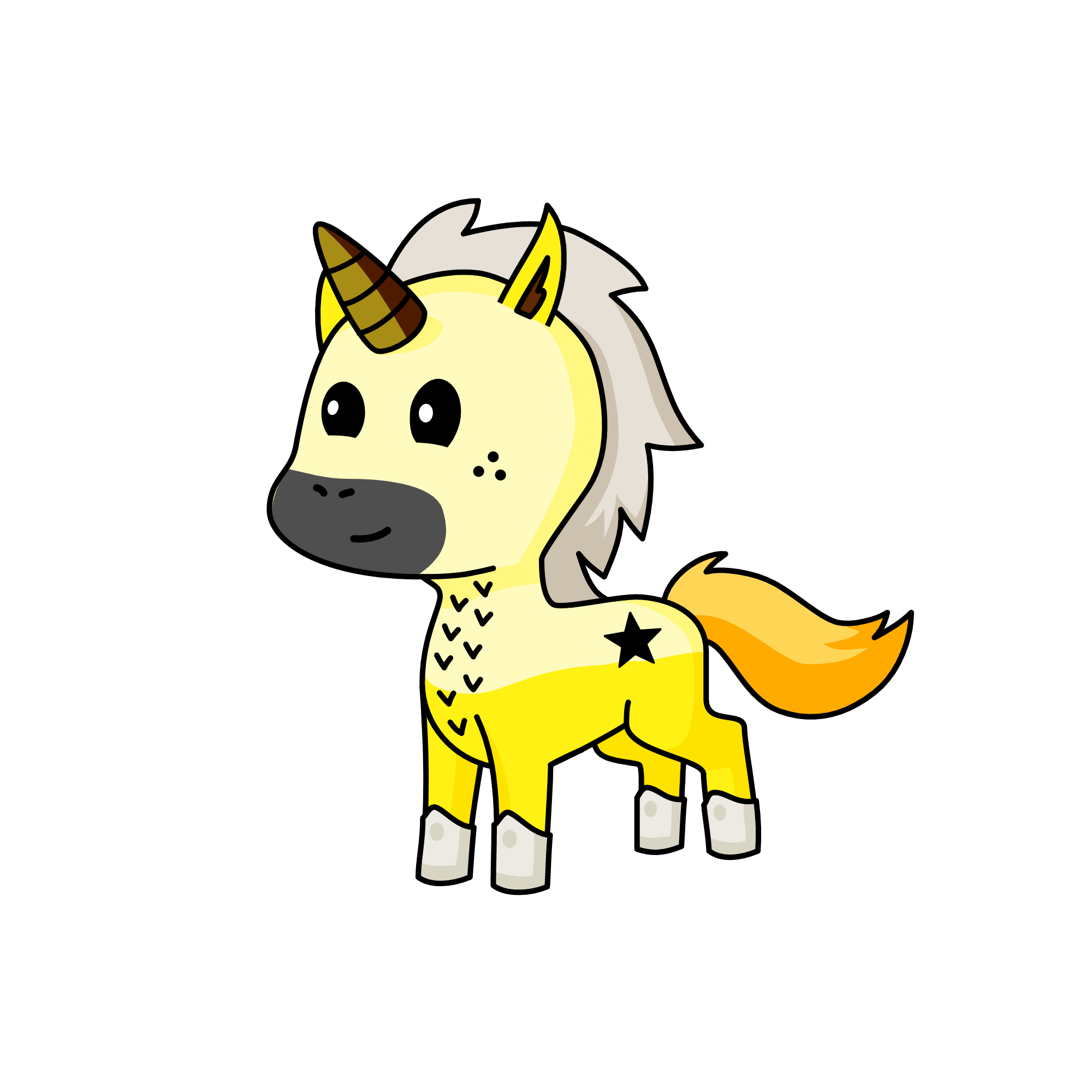 Uni-Banana Cakes, the unicorn
