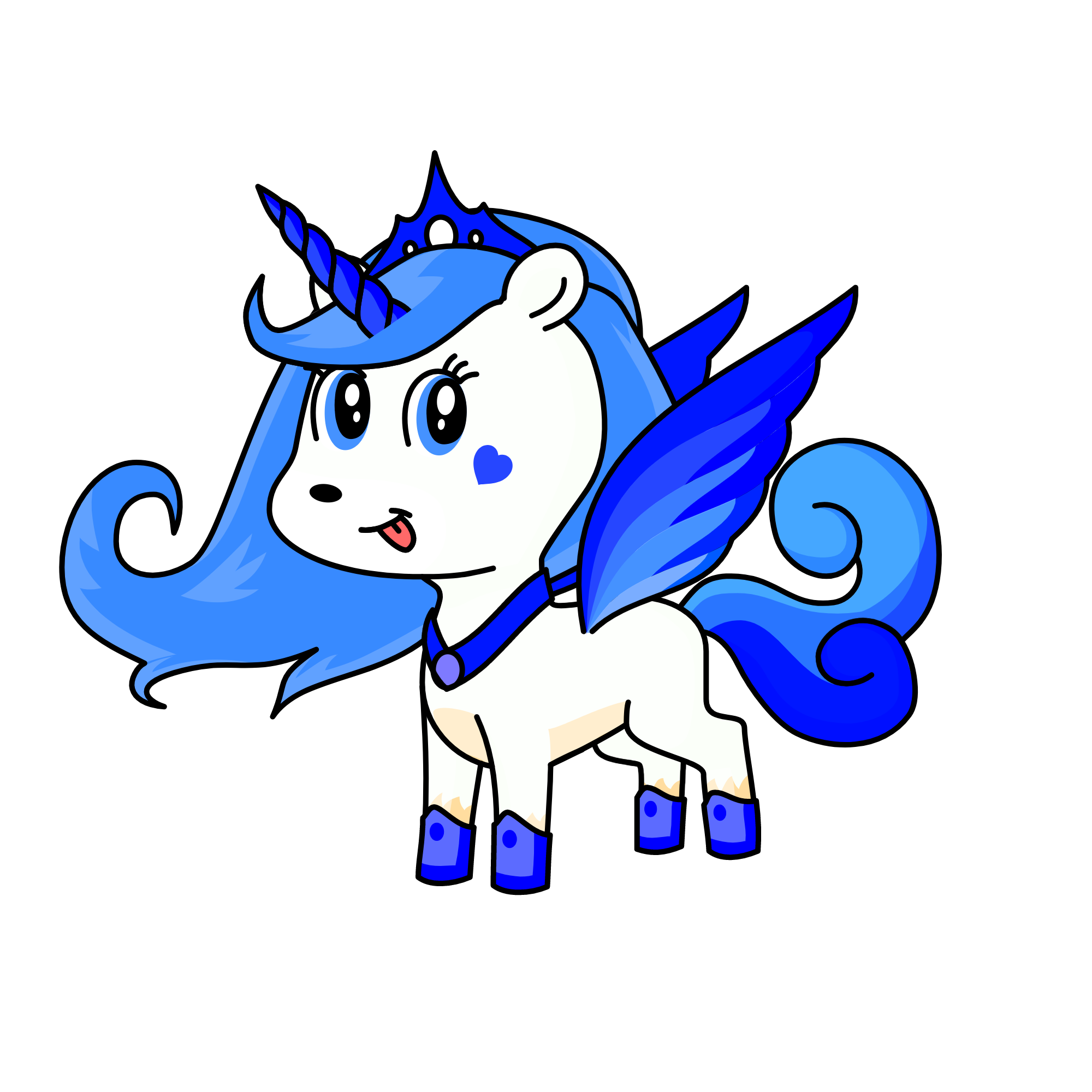 Blu, the unicorn