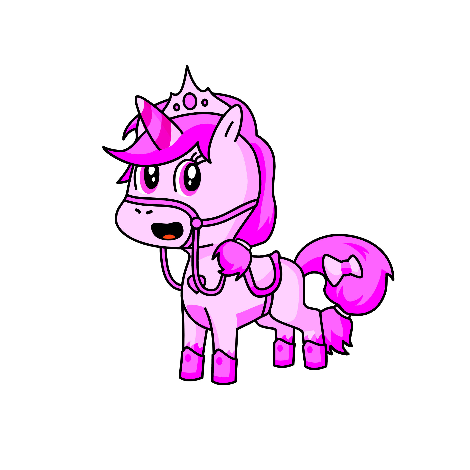 pink fluffy unicorn, the unicorn
