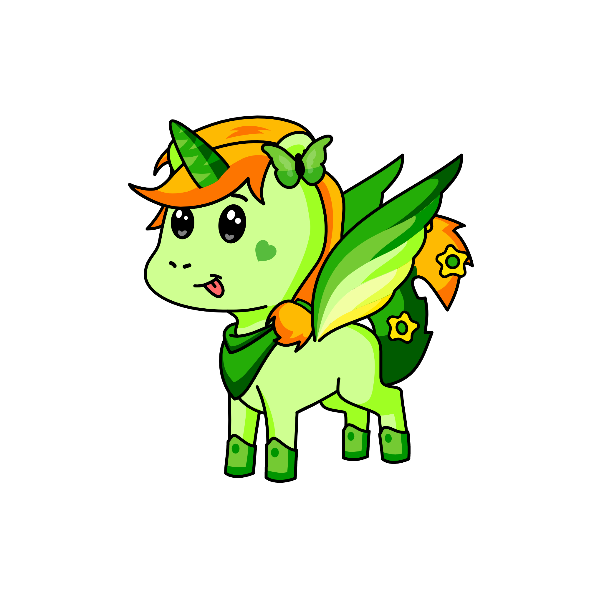 forest girl, the unicorn
