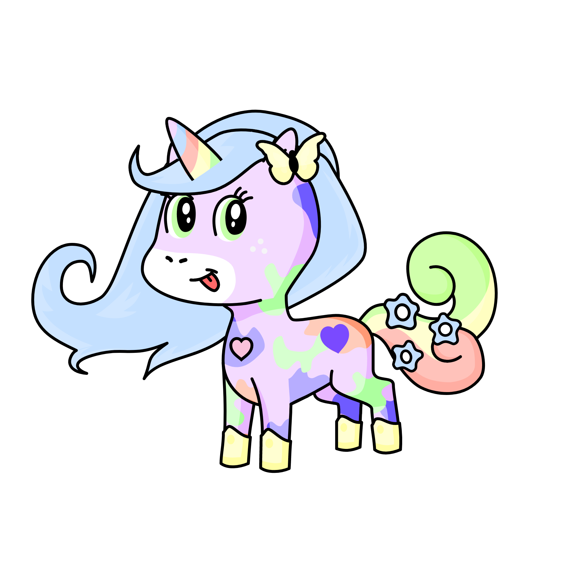 pastel corn, the unicorn