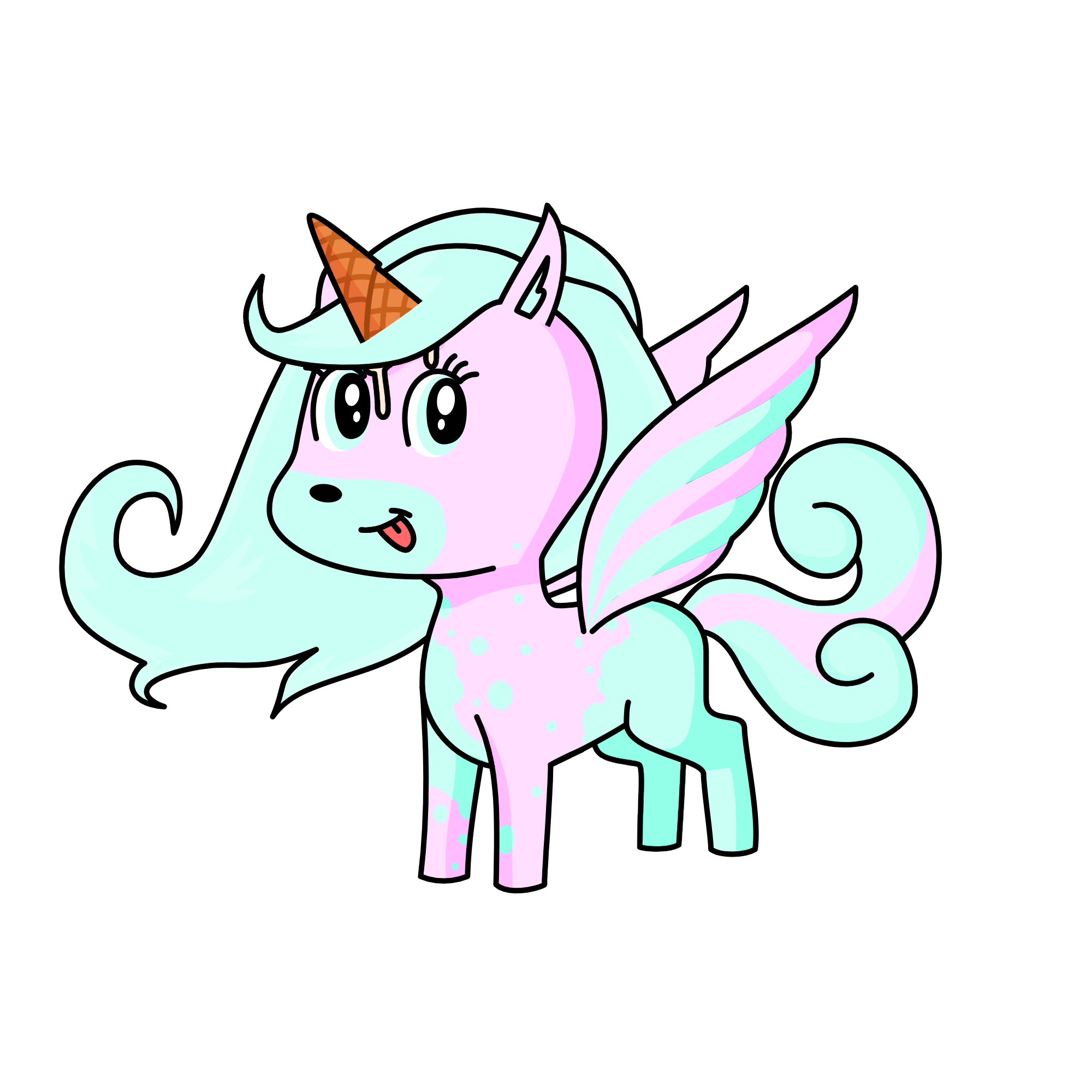 Ice Cream Cotton Candy, the unicorn