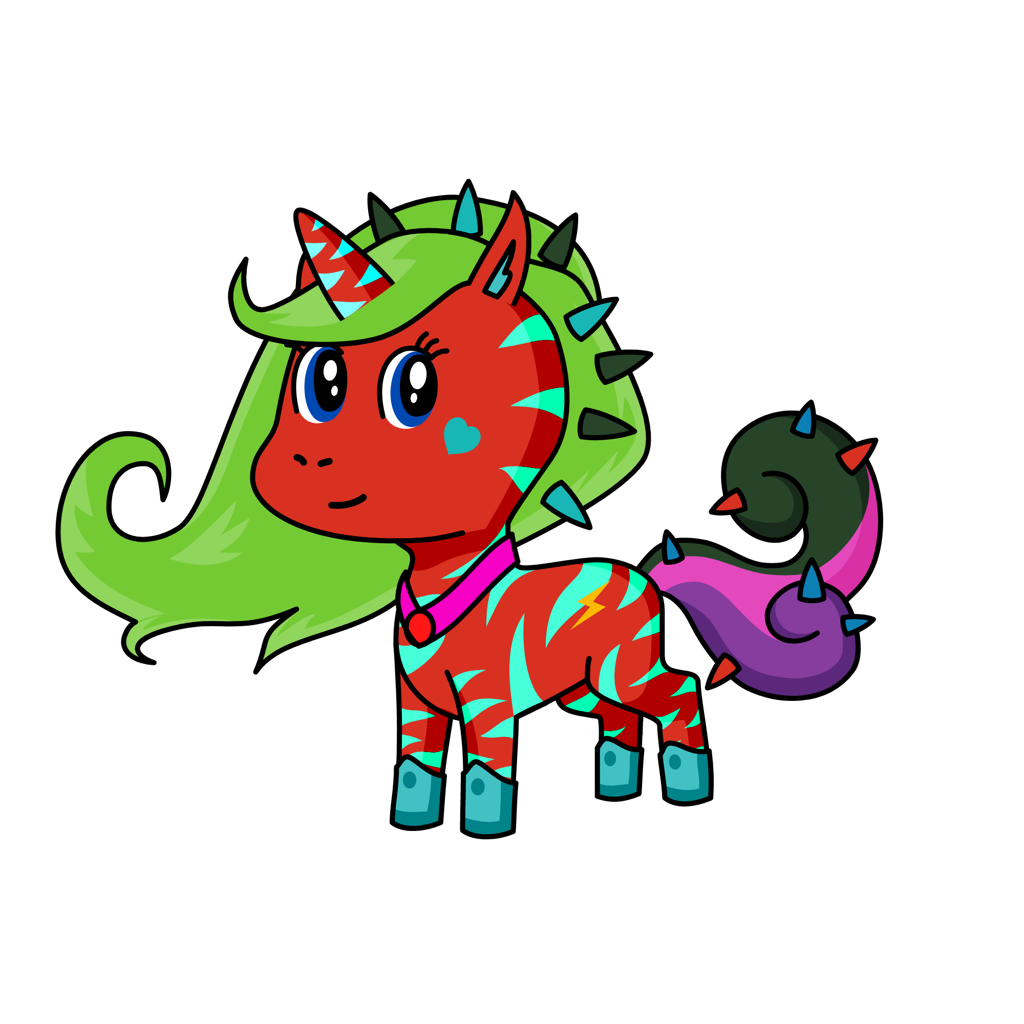 Spikey, the unicorn
