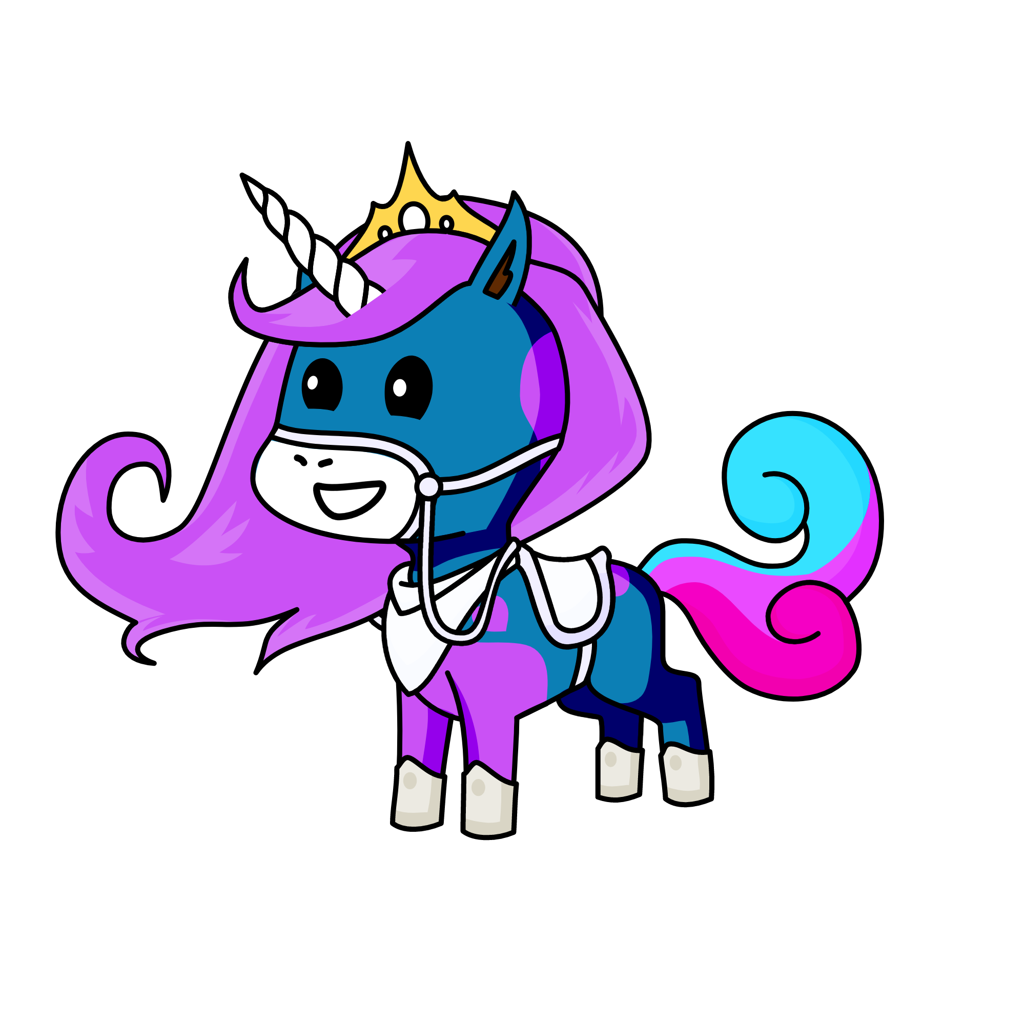 neon QT, the unicorn
