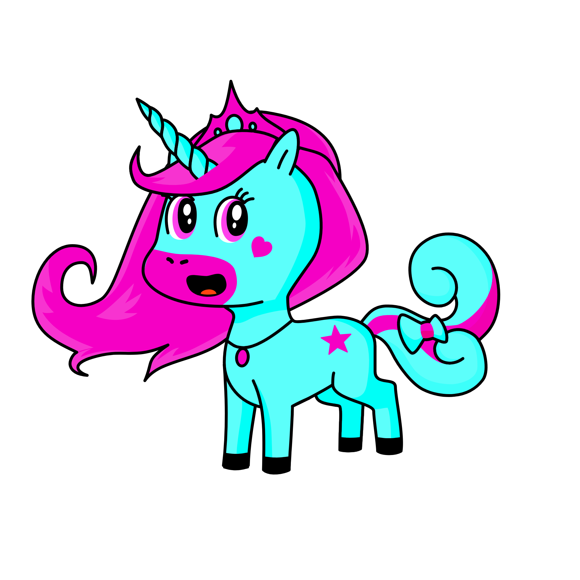 pink, the unicorn