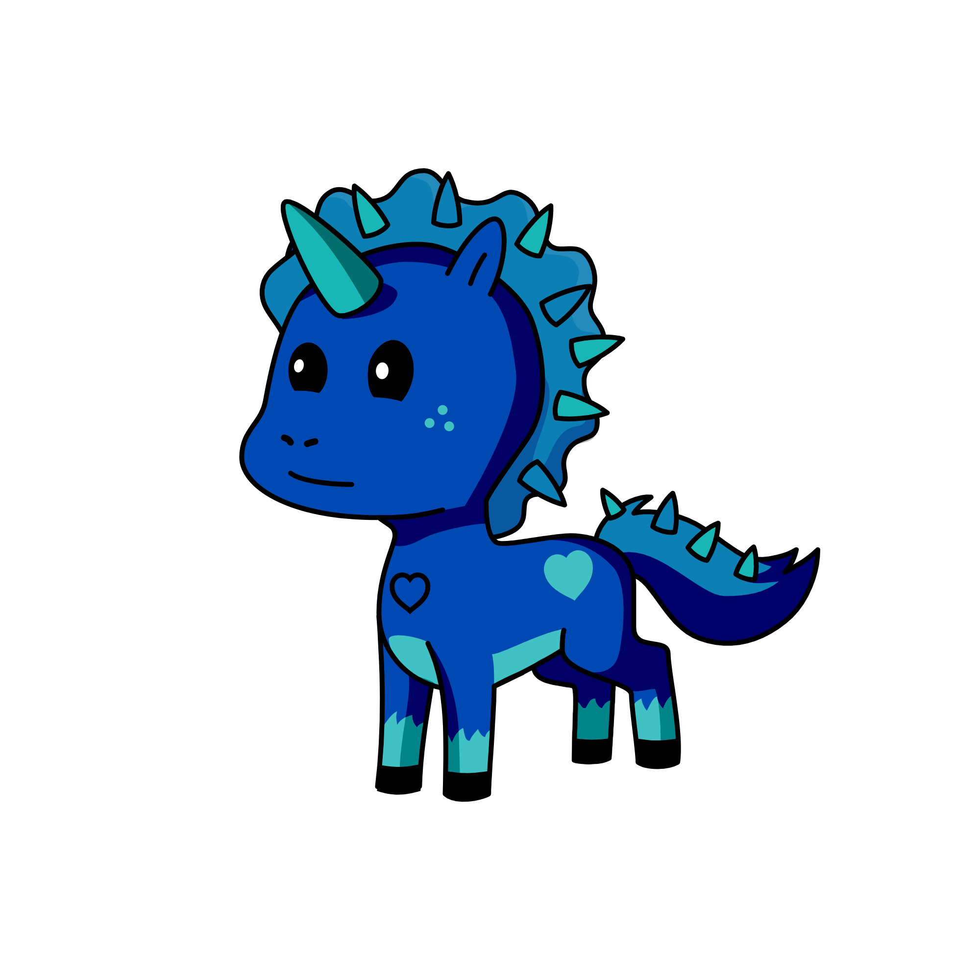 blue, the unicorn