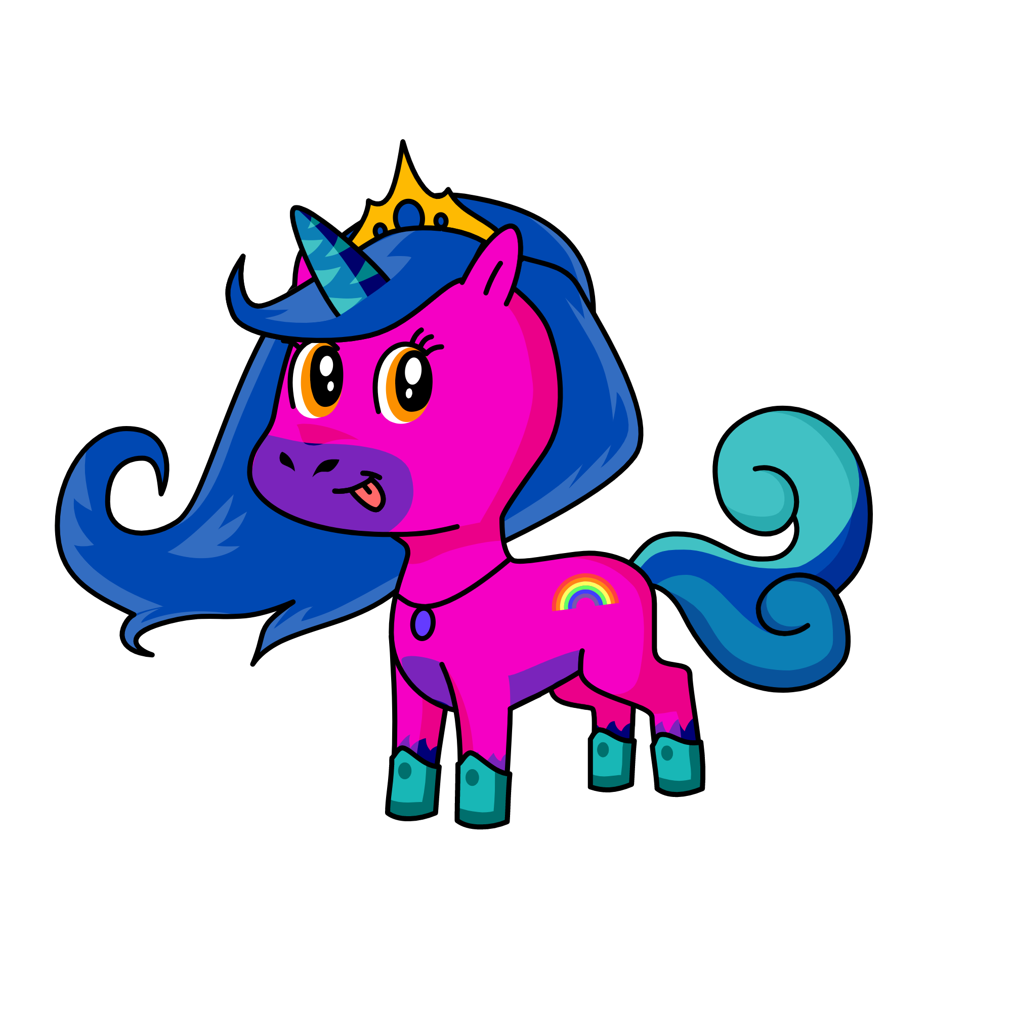 Ice princess, the unicorn