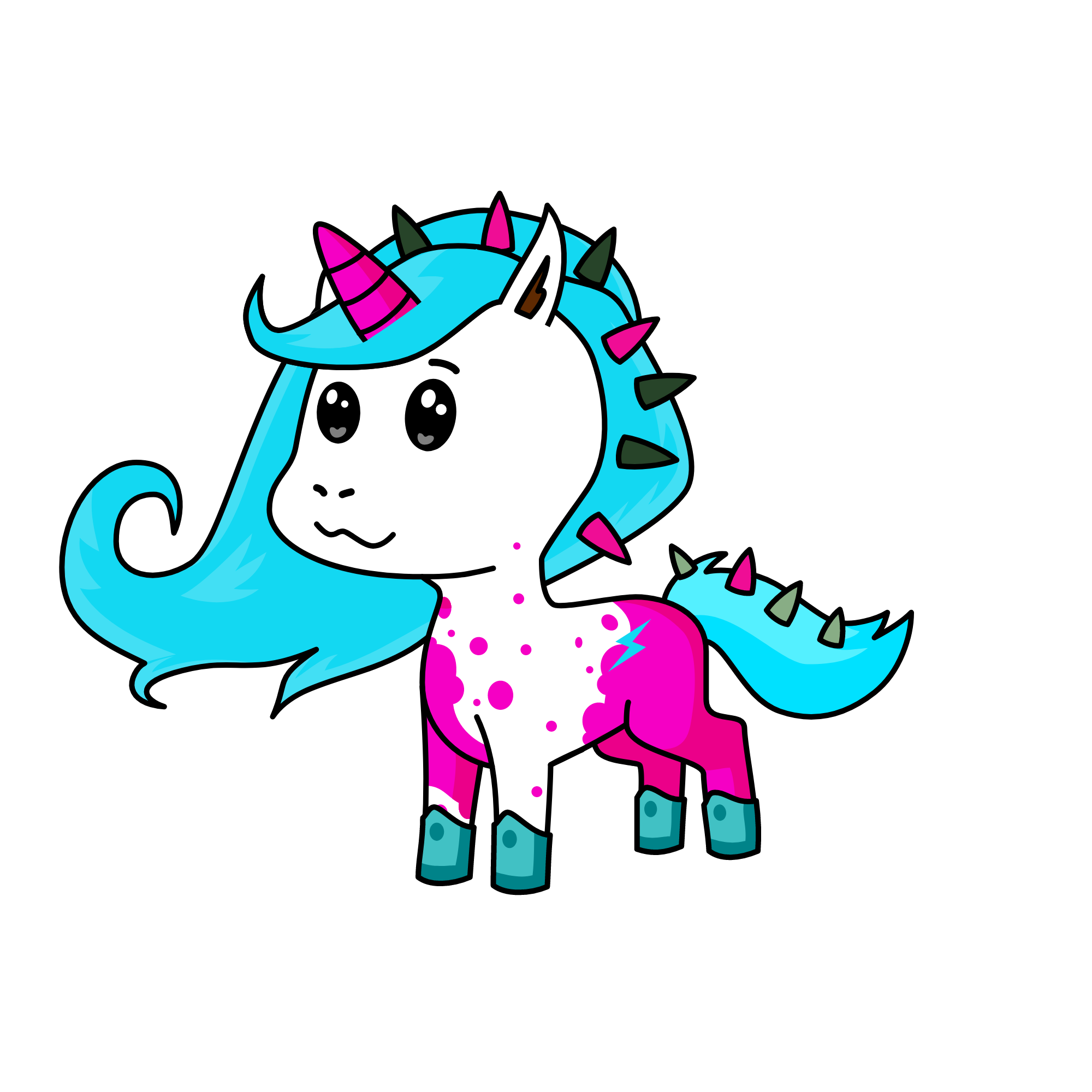 Spiky, the unicorn