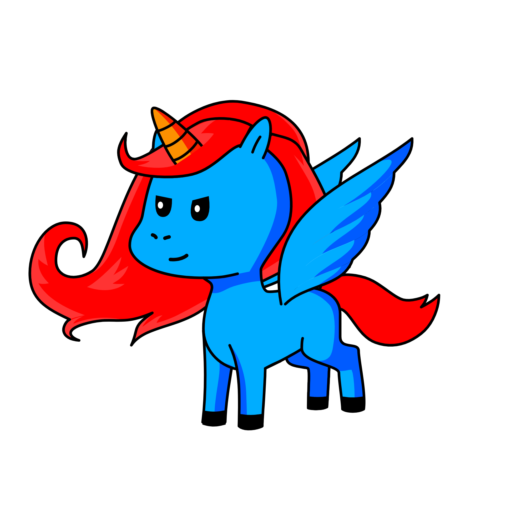 Rainbow Dash, the unicorn