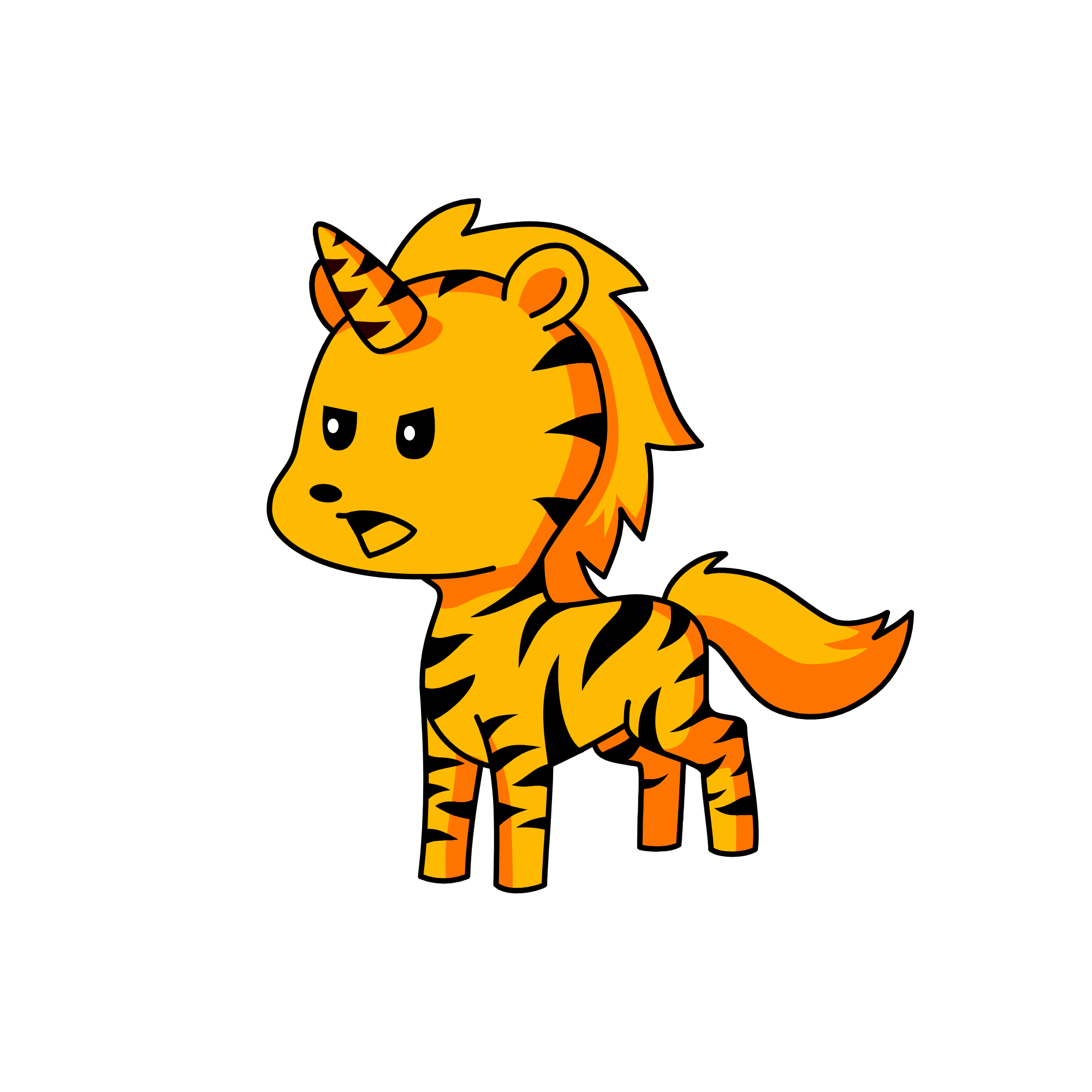tiger, the unicorn