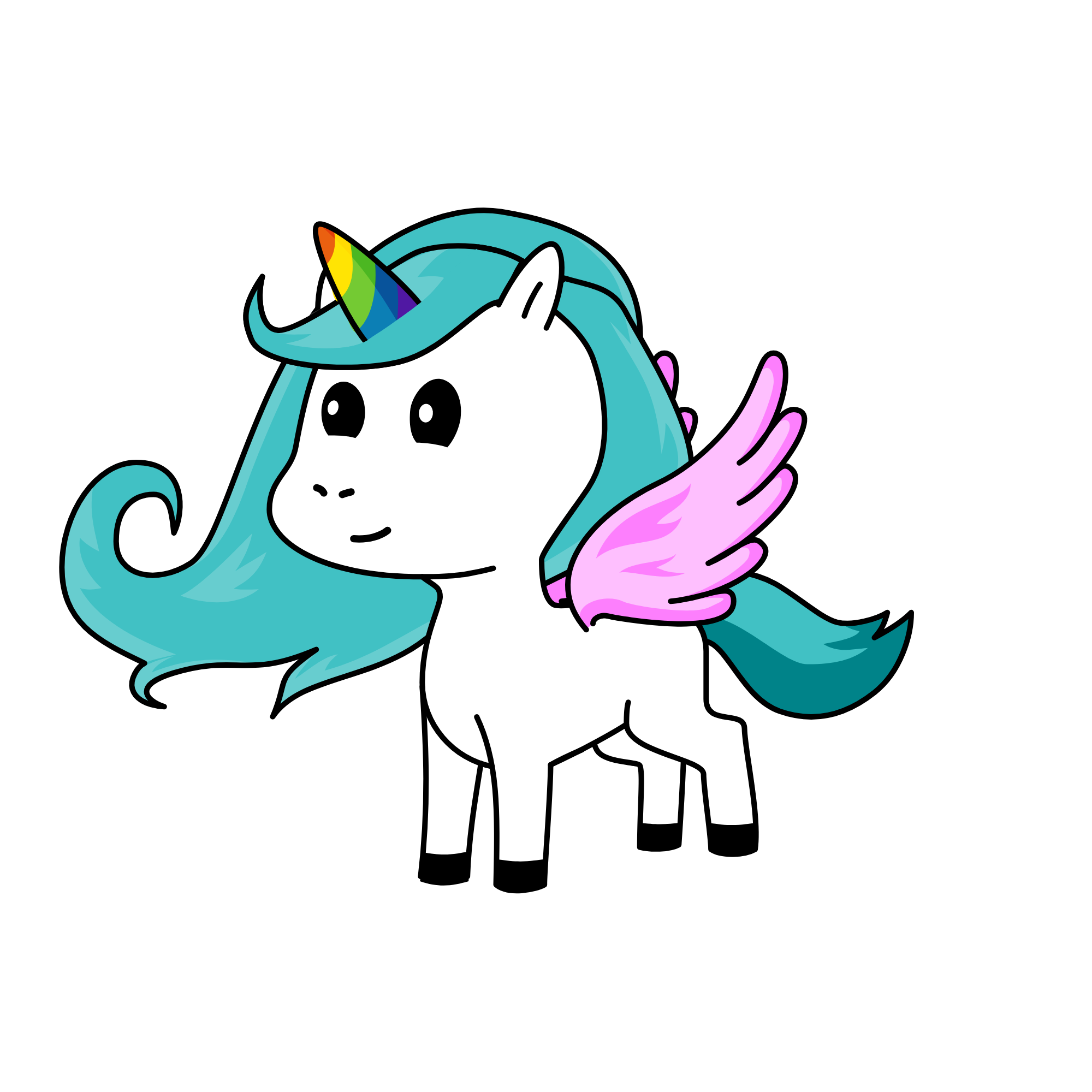 Rainbow, the unicorn