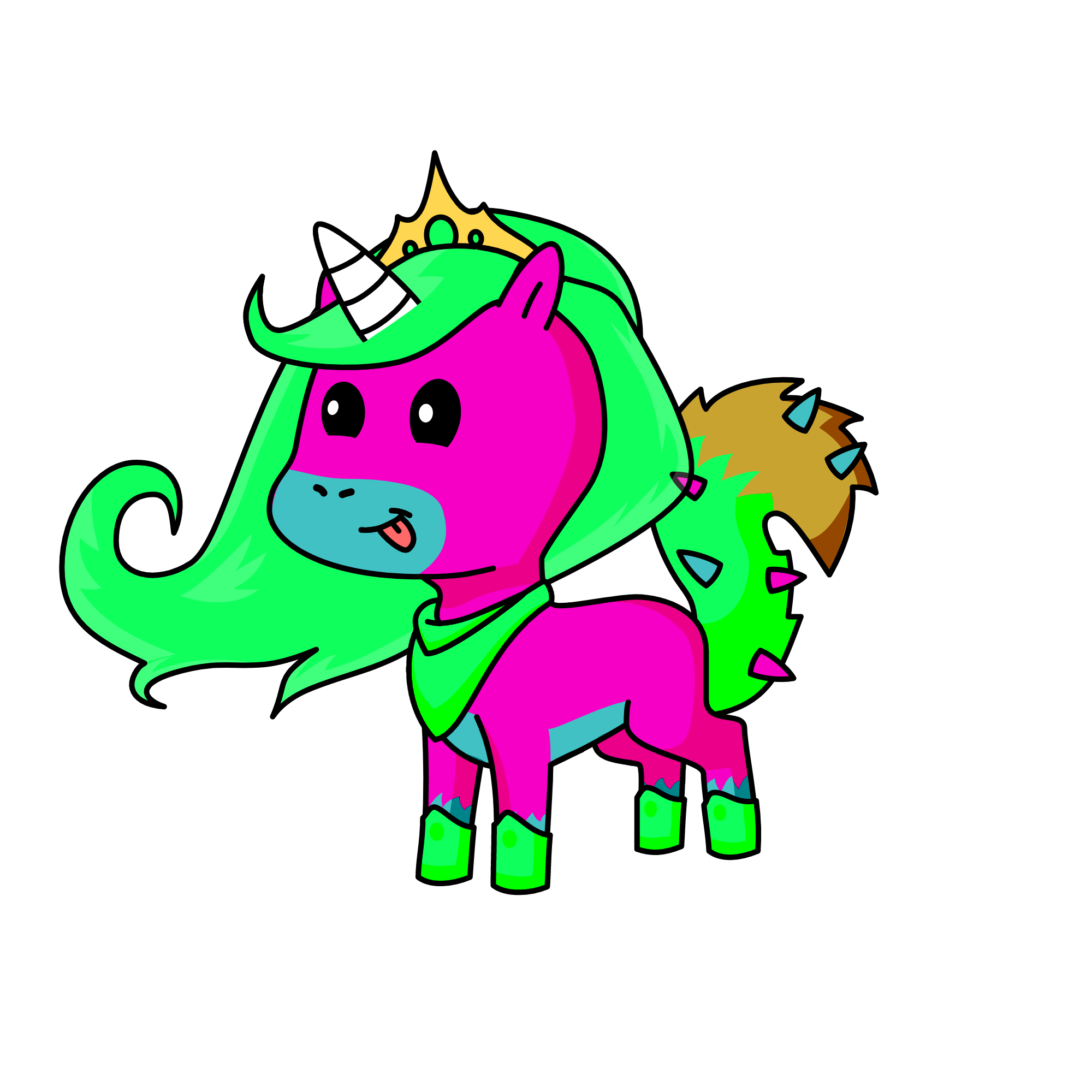 lily,cotentail, the unicorn