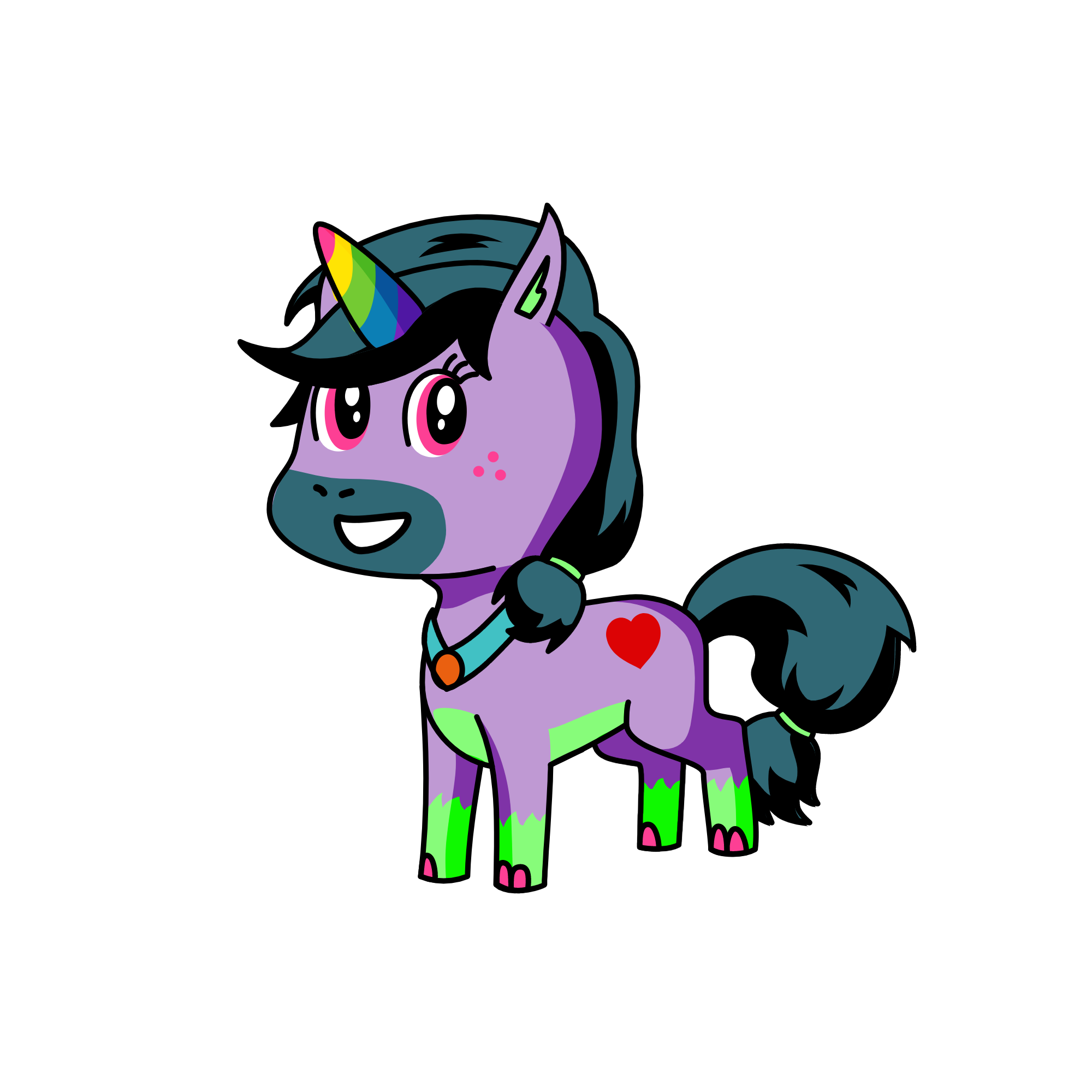 Colors Contrast>                           <Colors Match, the unicorn