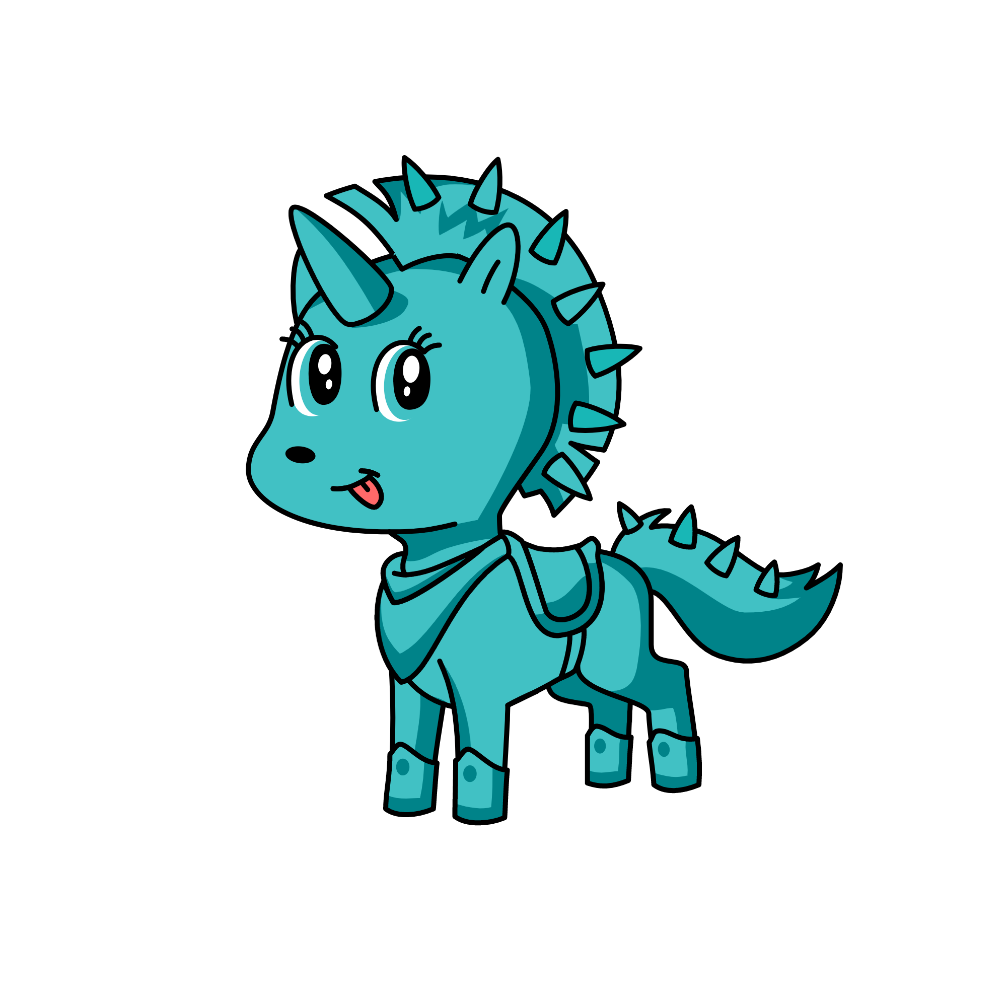 Blue, the unicorn