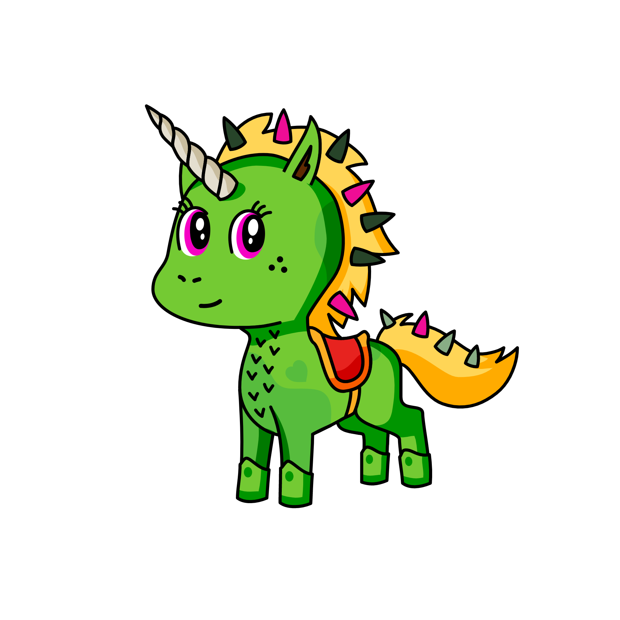 the dragen, the unicorn