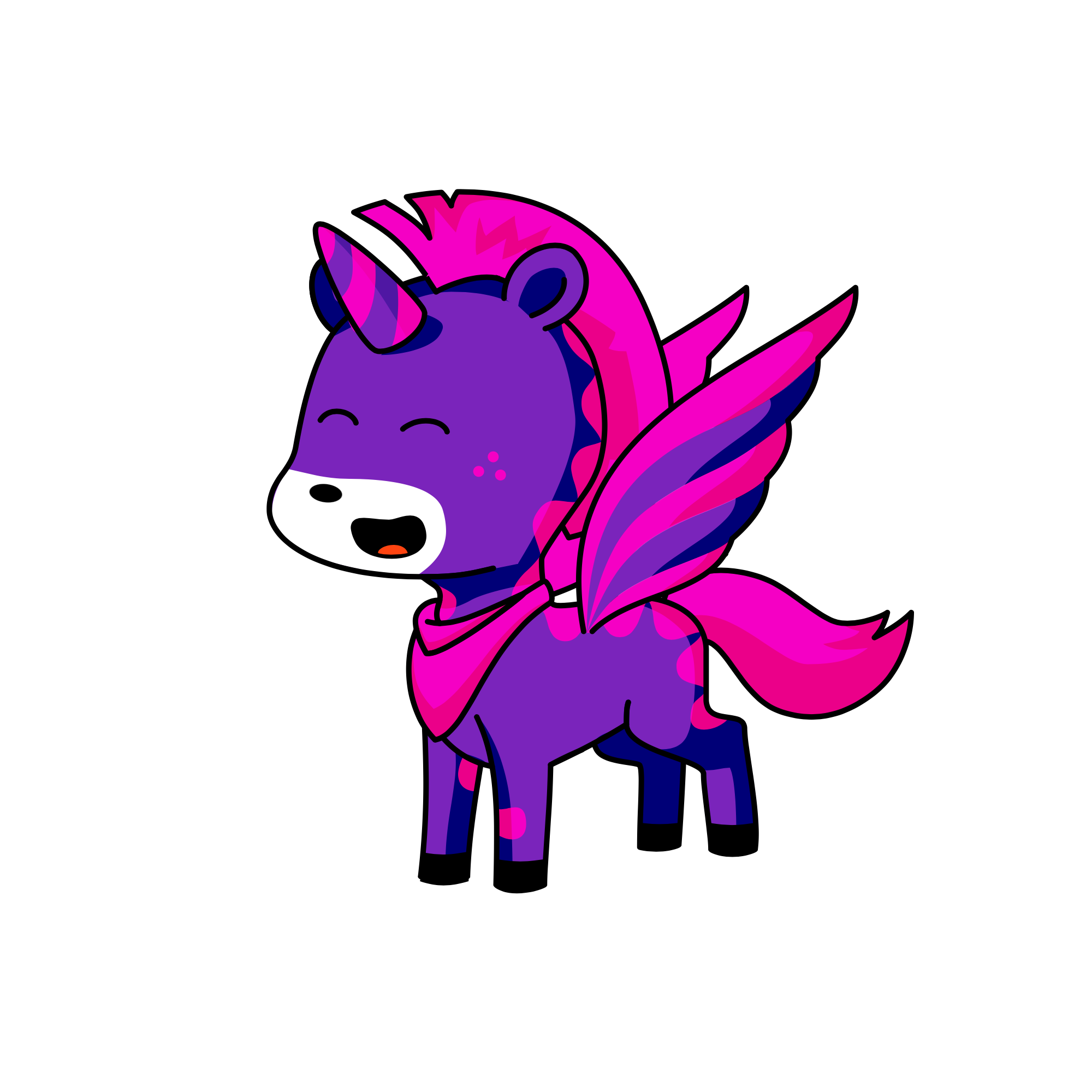 Purple , the unicorn