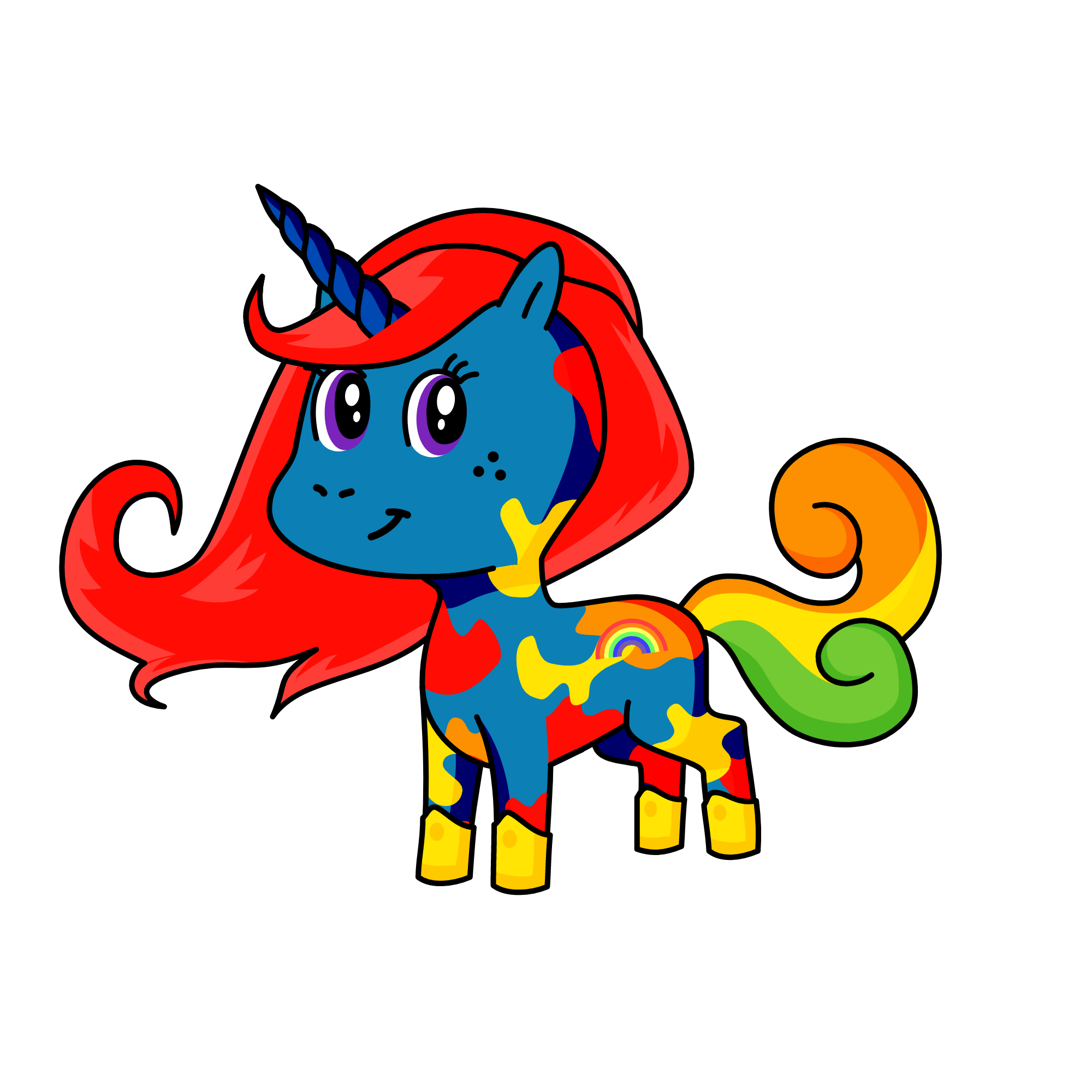 rainbow dash, the unicorn
