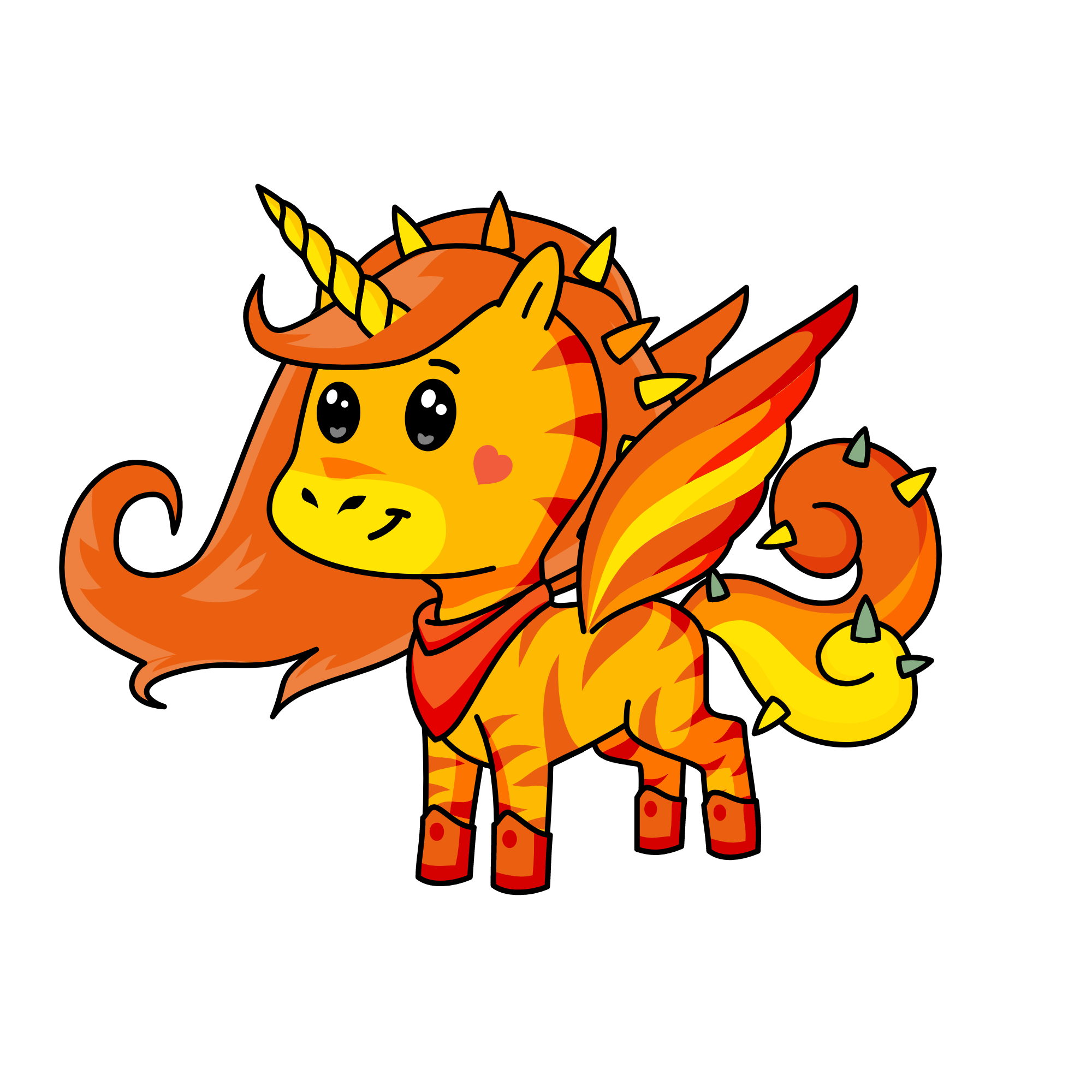 Flame, the unicorn