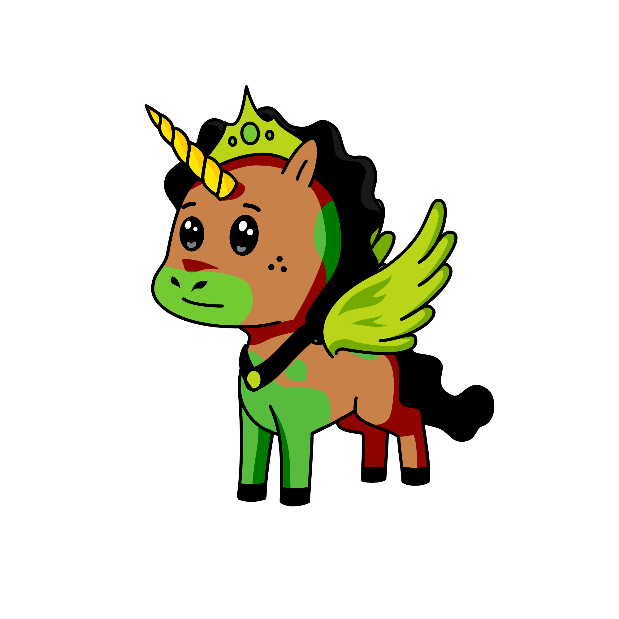 Princess Tiana, the unicorn