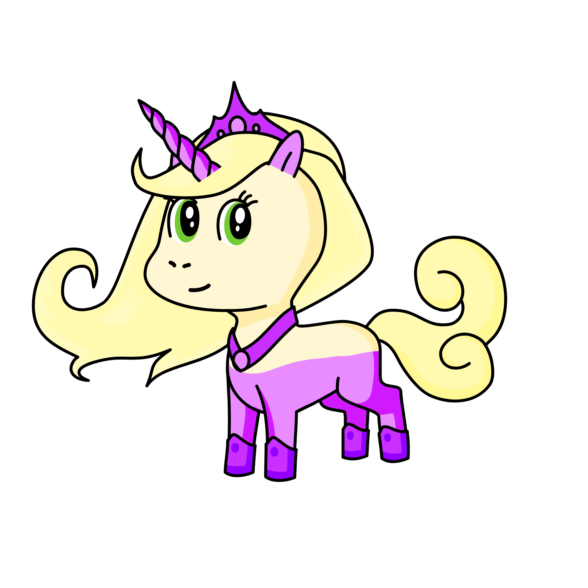 Rapunzel, the unicorn